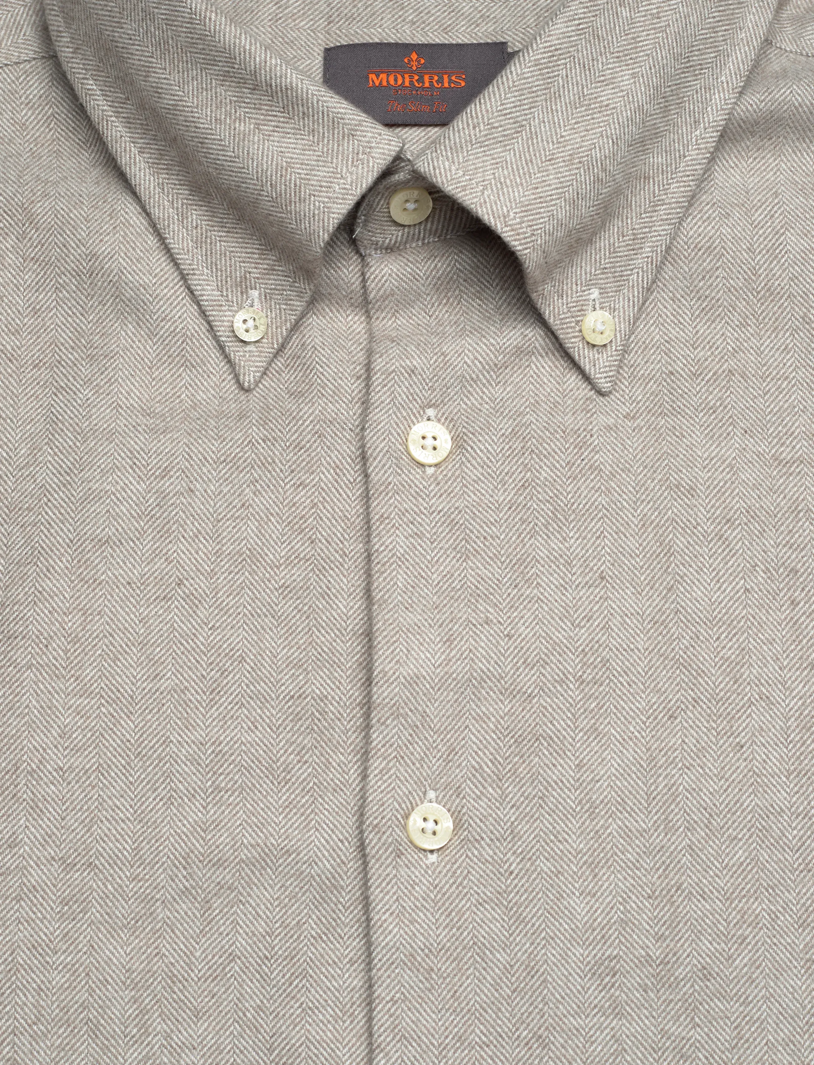 Morris - Soft Lama Shirt-Slim Fit - casual skjortor - khaki - 5