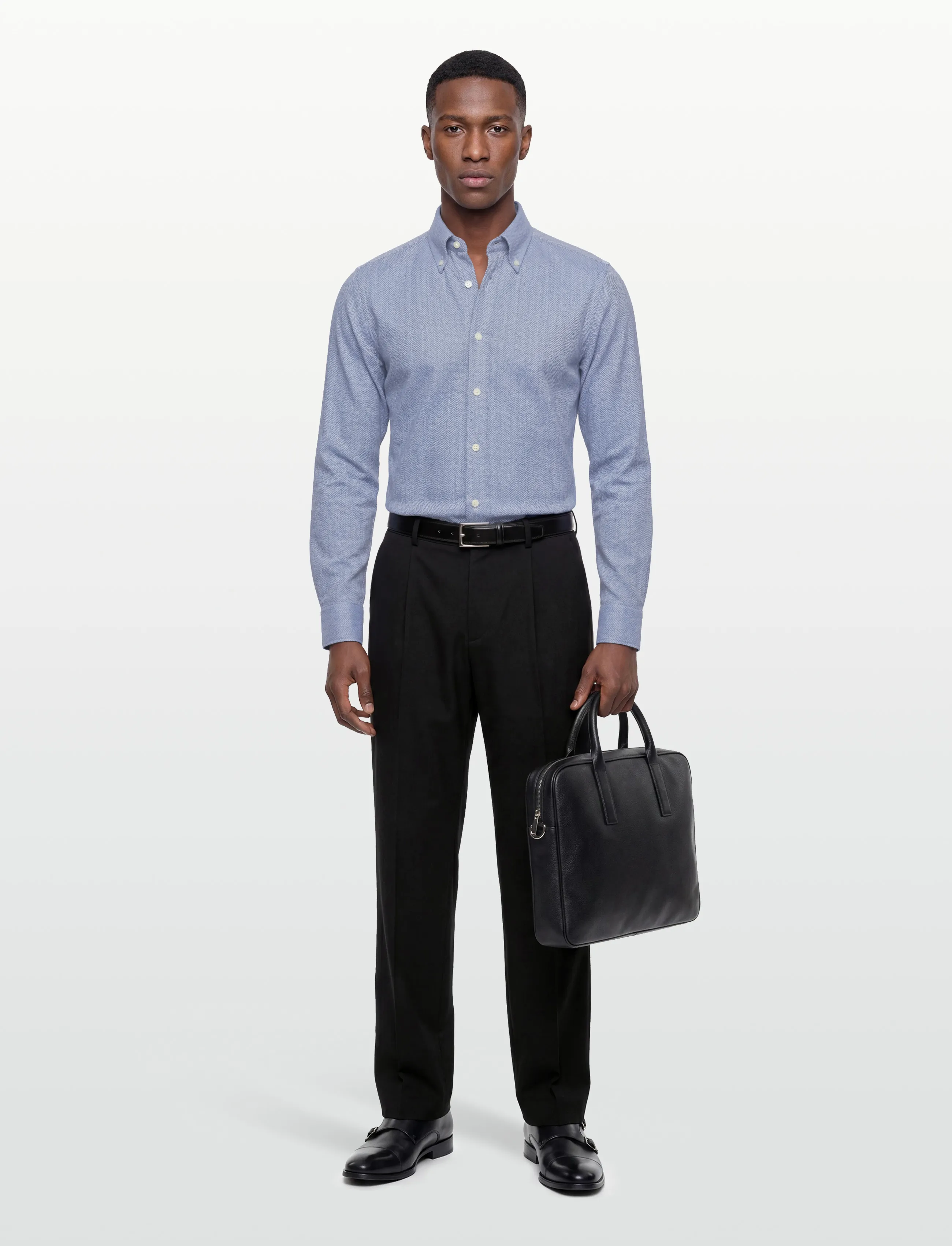 Morris Soft Lama Shirt-Slim Fit, XXL, Blue, Skjorter > Afslappet Shirts, Herre