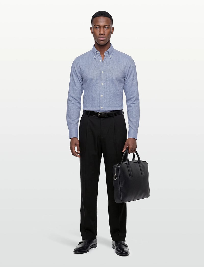 Morris - Soft Lama Shirt-Slim Fit - casual overhemden - light blue - 0