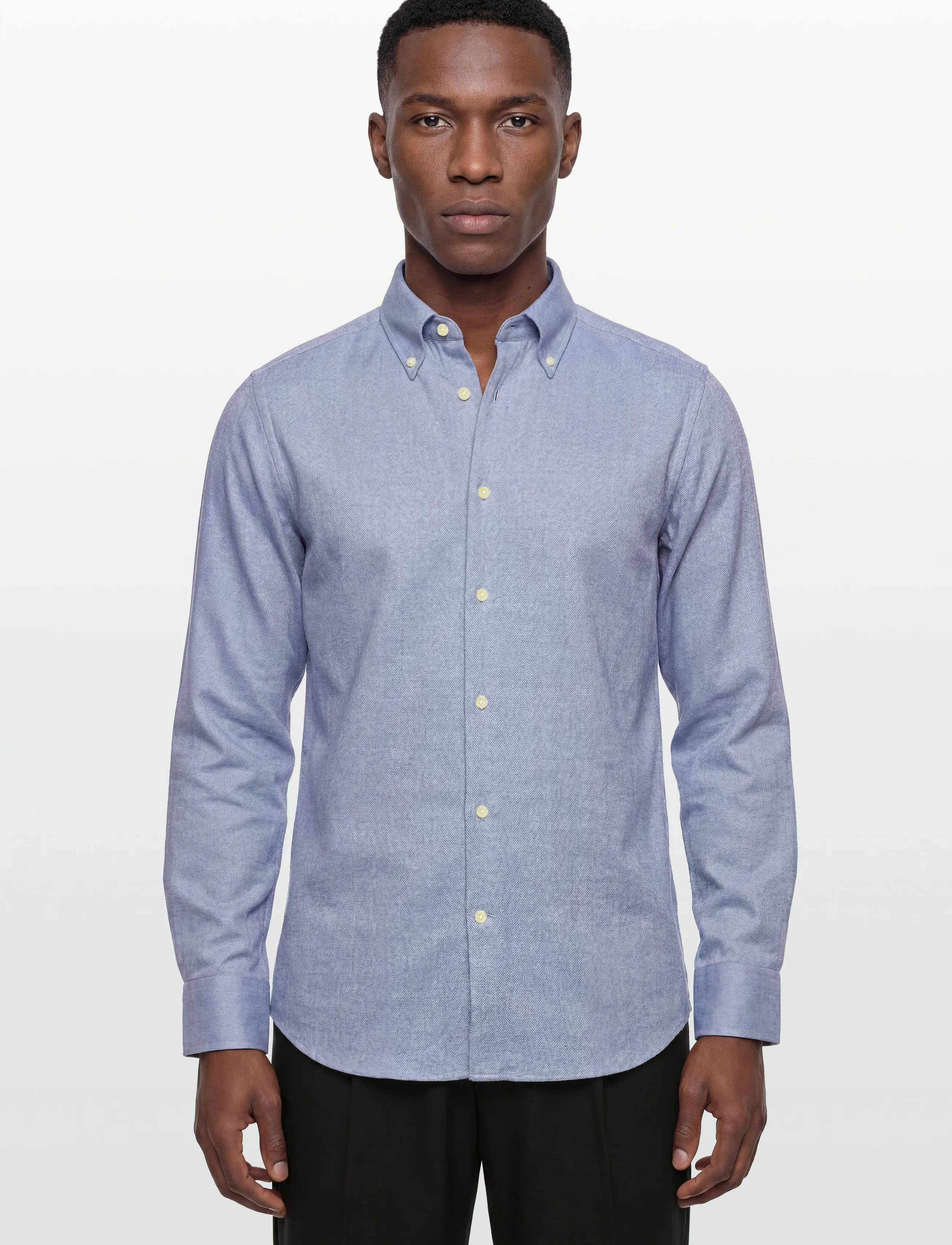 Morris - Soft Lama Shirt-Slim Fit - casual hemden - light blue - 3