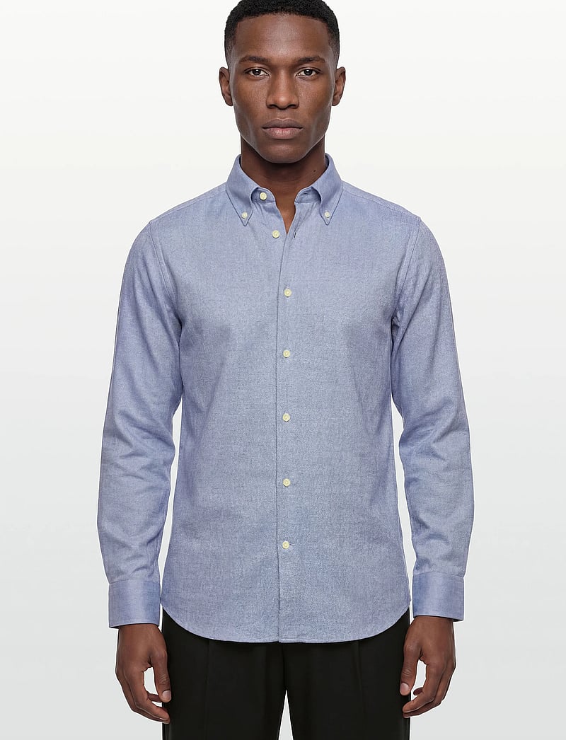 Morris - Soft Lama Shirt-Slim Fit - casual overhemden - light blue - 3