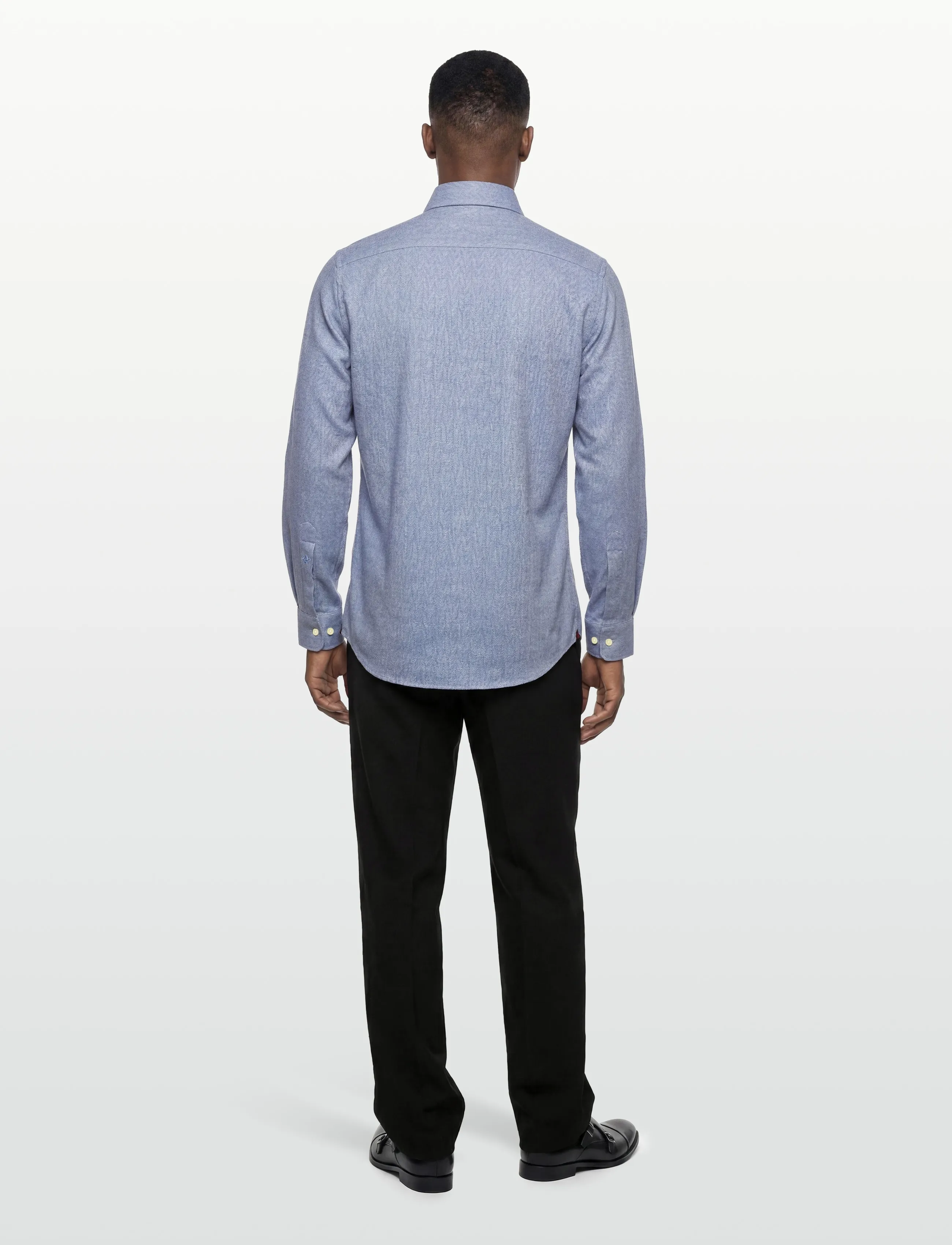 Morris - Soft Lama Shirt-Slim Fit - casual hemden - light blue - 4