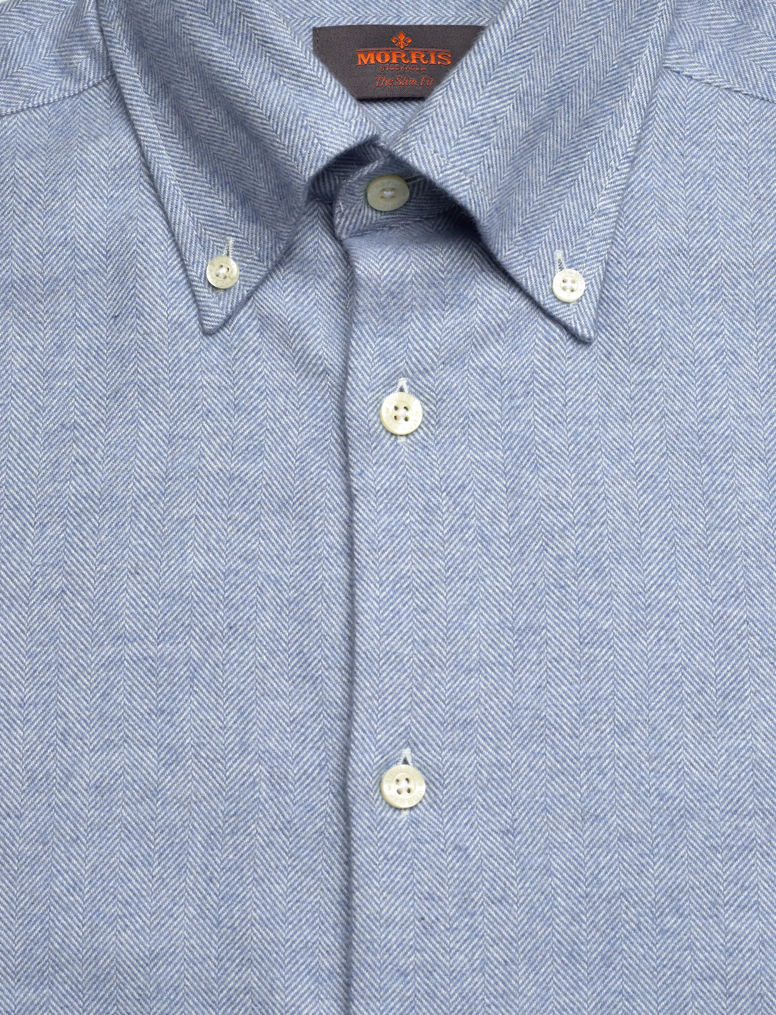 Morris - Soft Lama Shirt-Slim Fit - casual hemden - light blue - 5