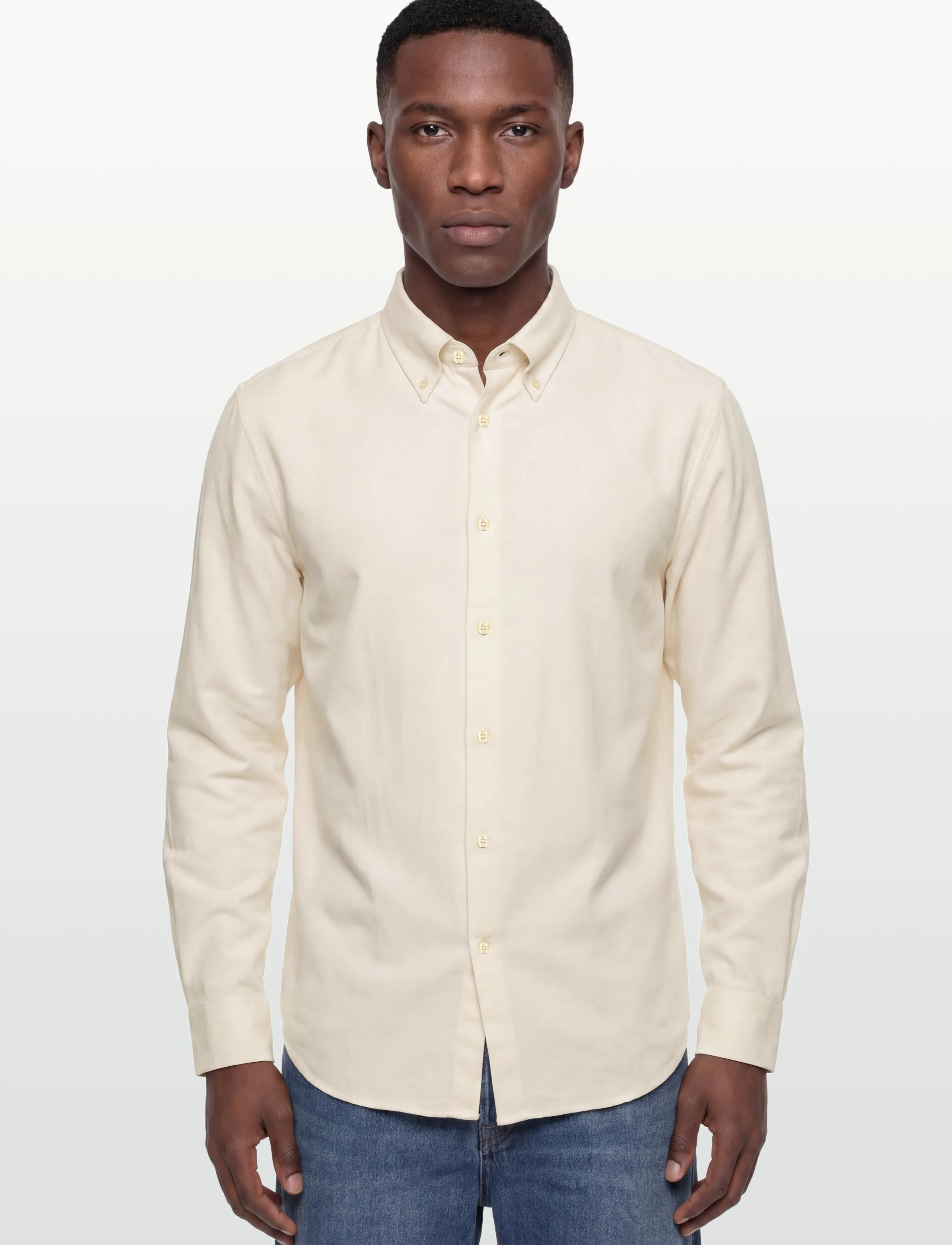 Morris - Soft Lama Shirt-Slim Fit - casual hemden - off white - 3