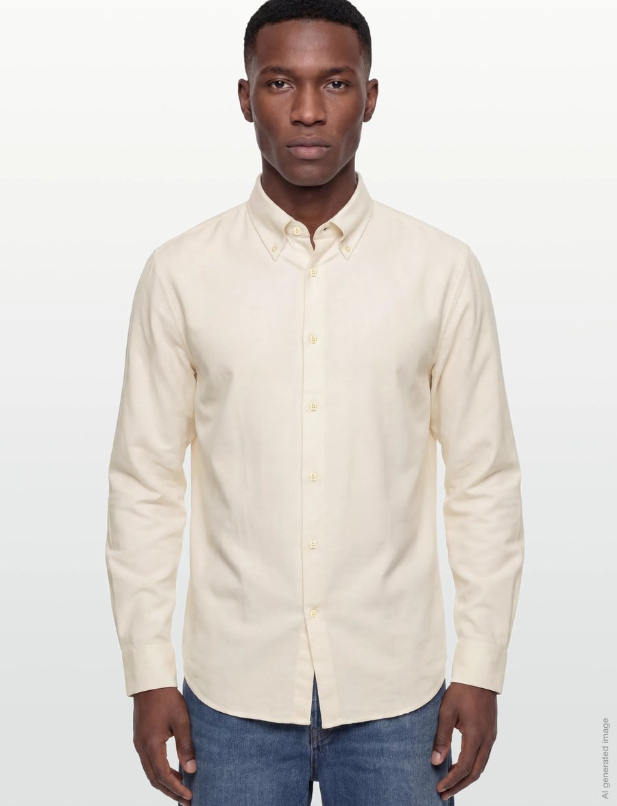 Morris - Soft Lama Shirt-Slim Fit - casual hemden - off white - 3
