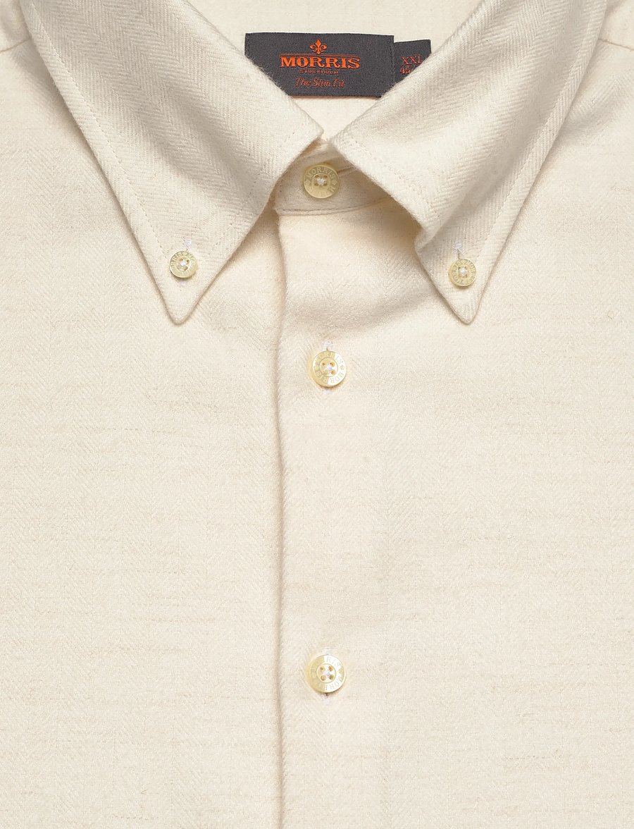 Morris - Soft Lama Shirt-Slim Fit - casual hemden - off white - 5