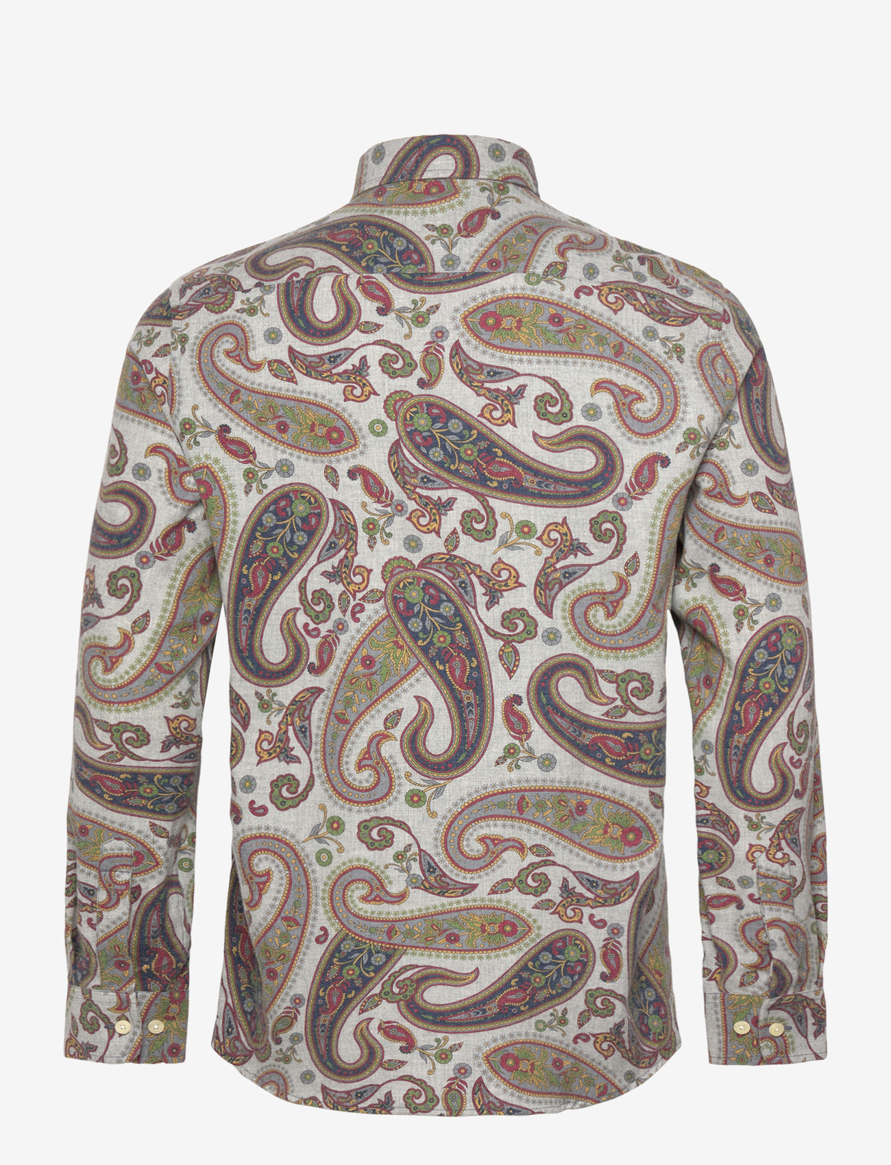 Morris - Flannel Paisley Shirt-Slim Fit - mønstrede skjorter - grey - 1