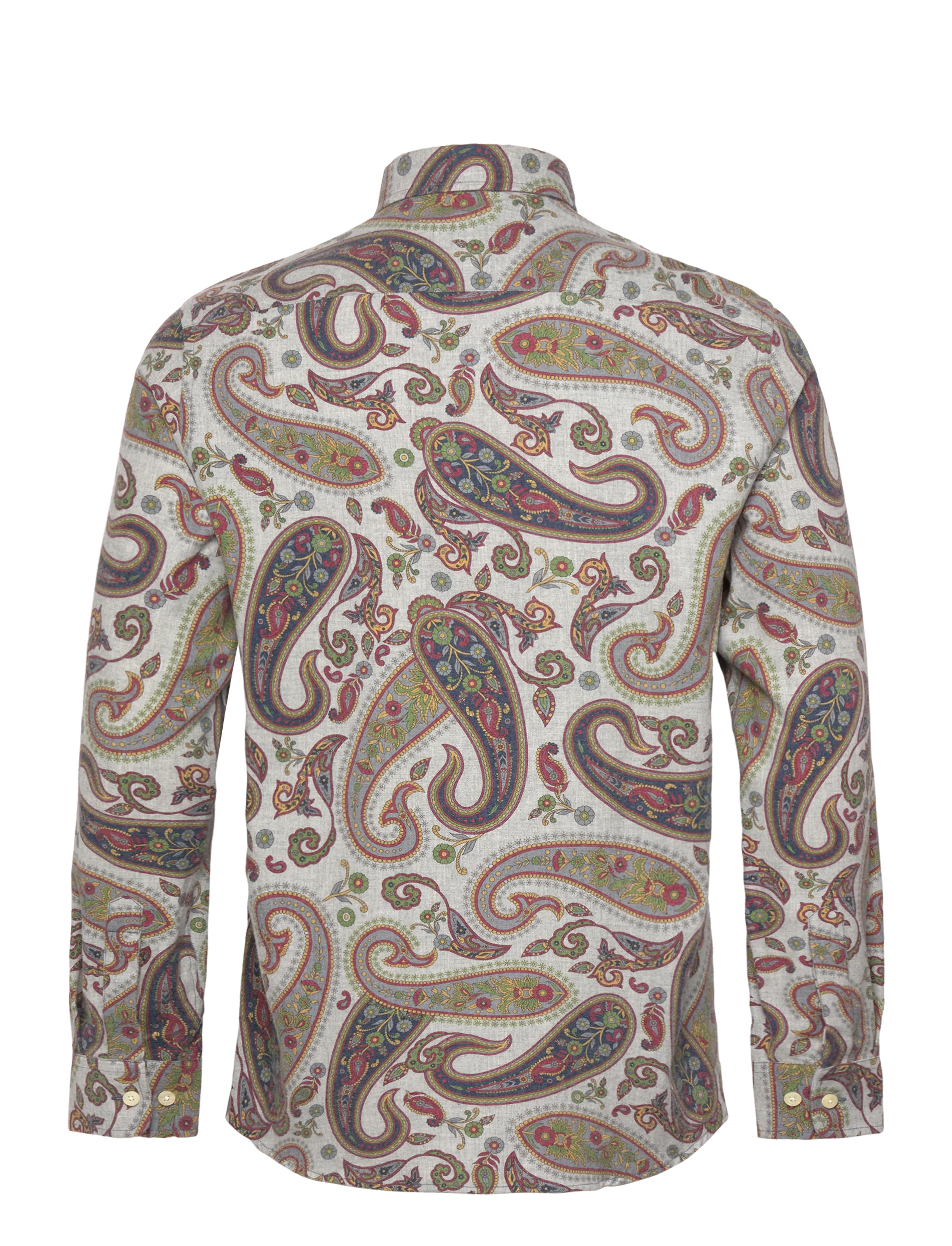 Morris - Flannel Paisley Shirt-Slim Fit - mønstrede skjorter - grey - 2