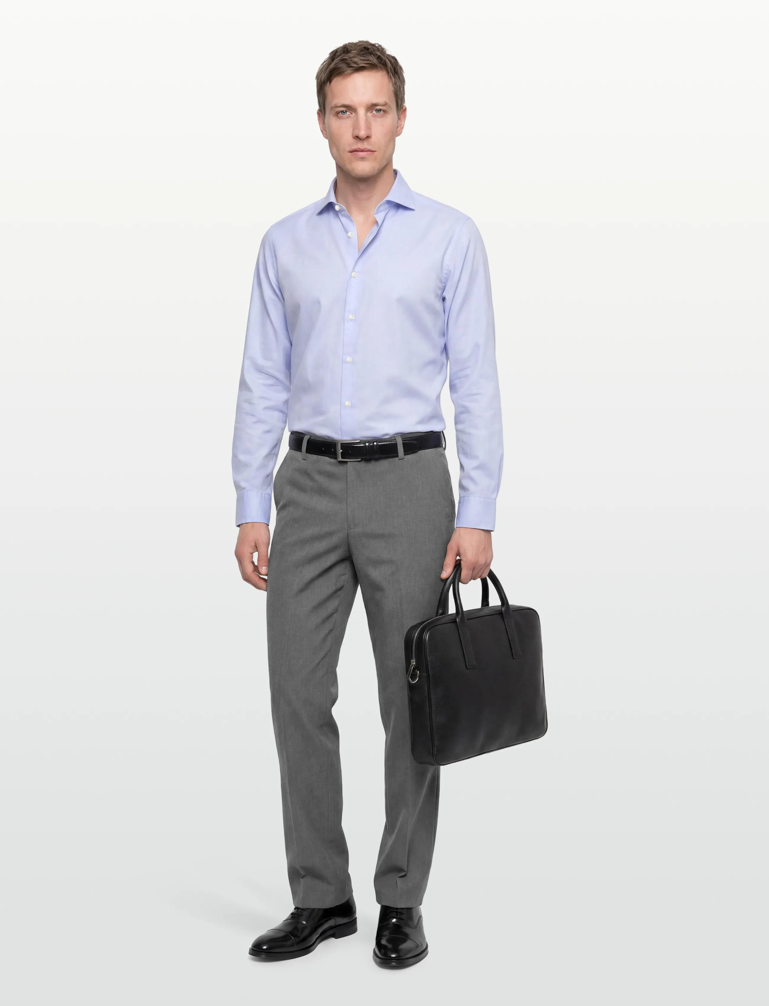 Morris Morris Twill Shirt, 40, Blue, Skjorter > Business Shirts, Herre
