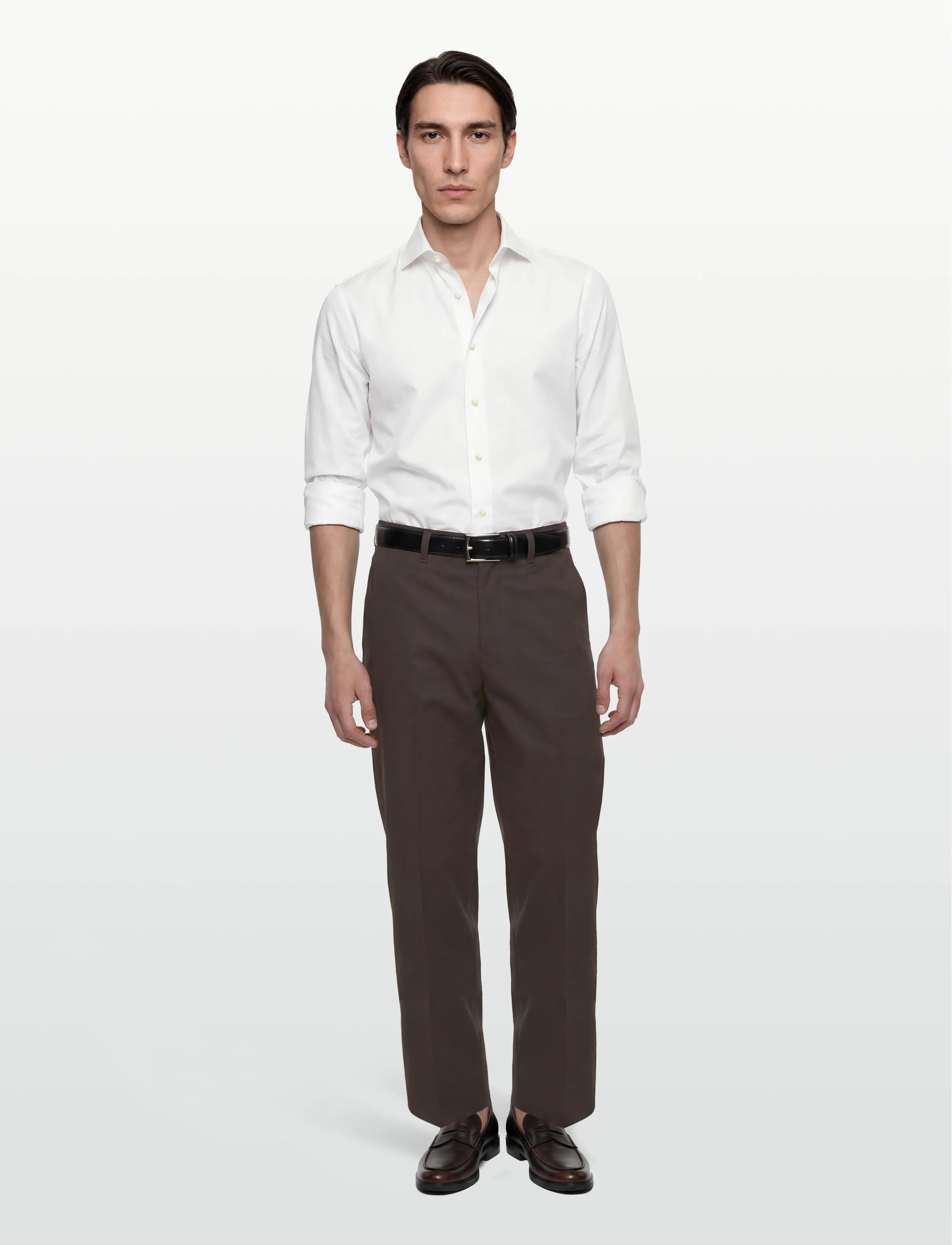 Morris Morris Twill Shirt, 40, White, Skjorter > Business Shirts, Herre