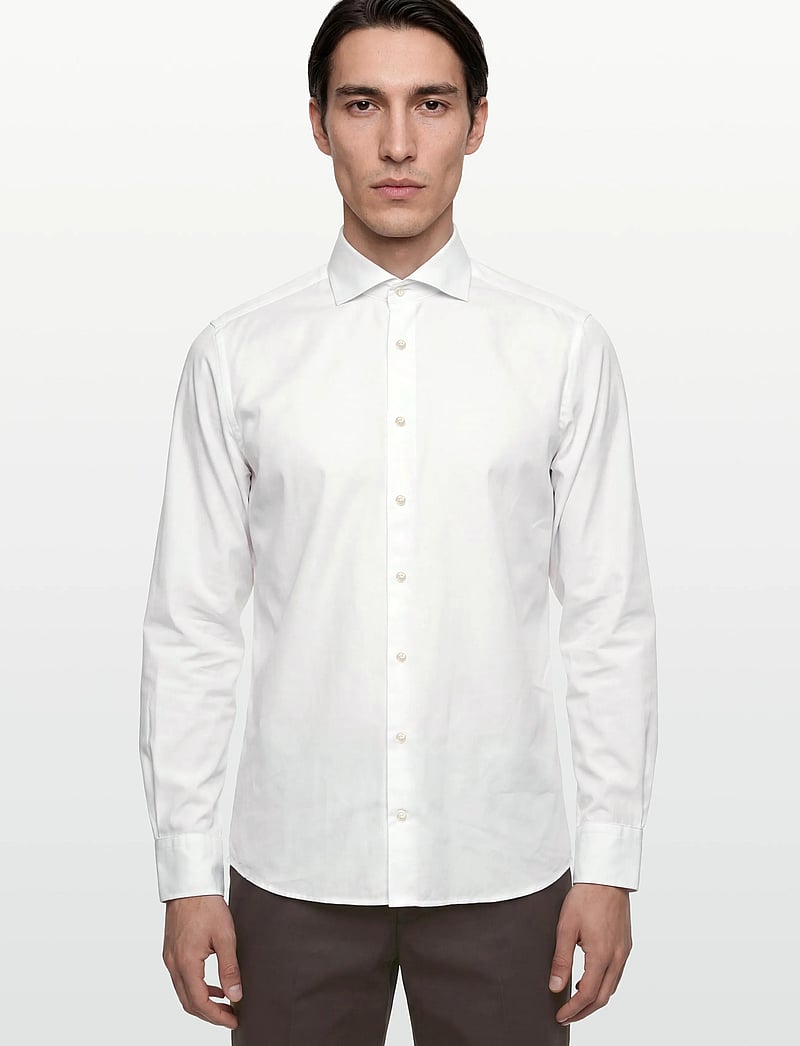 Morris - Morris Twill Shirt - formele overhemden - white - 3