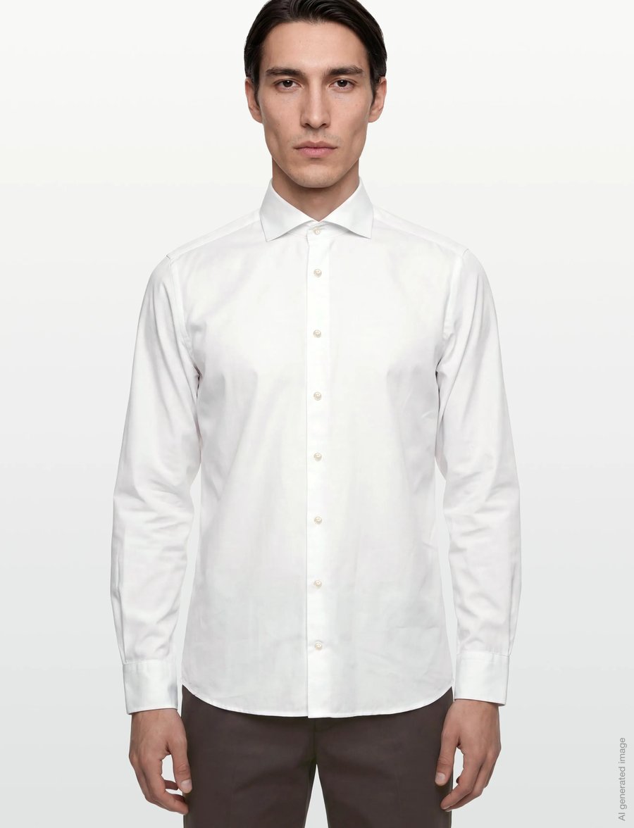 Morris - Morris Twill Shirt - formelle hemden - white - 3