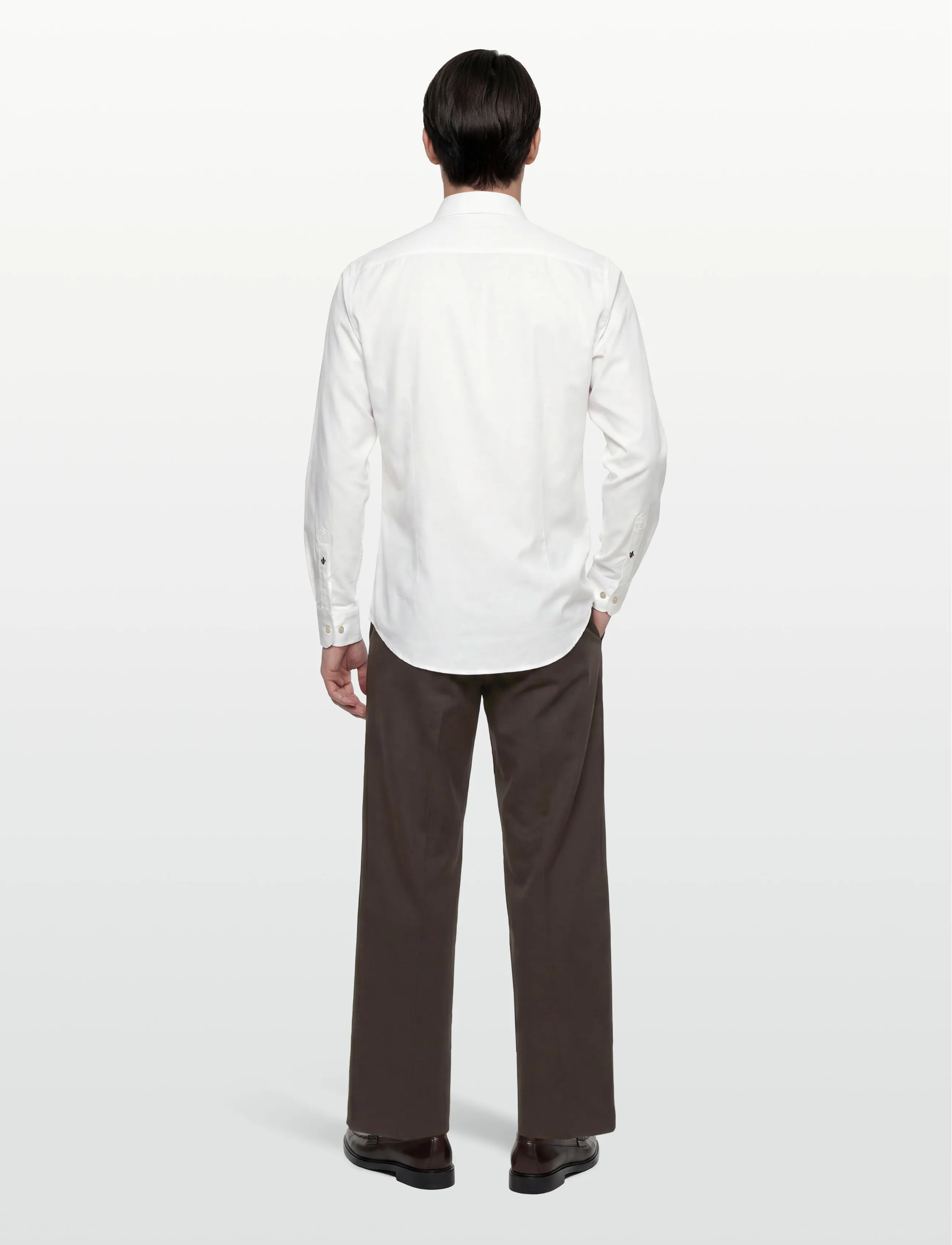 Morris - Morris Twill Shirt - formelle hemden - white - 4