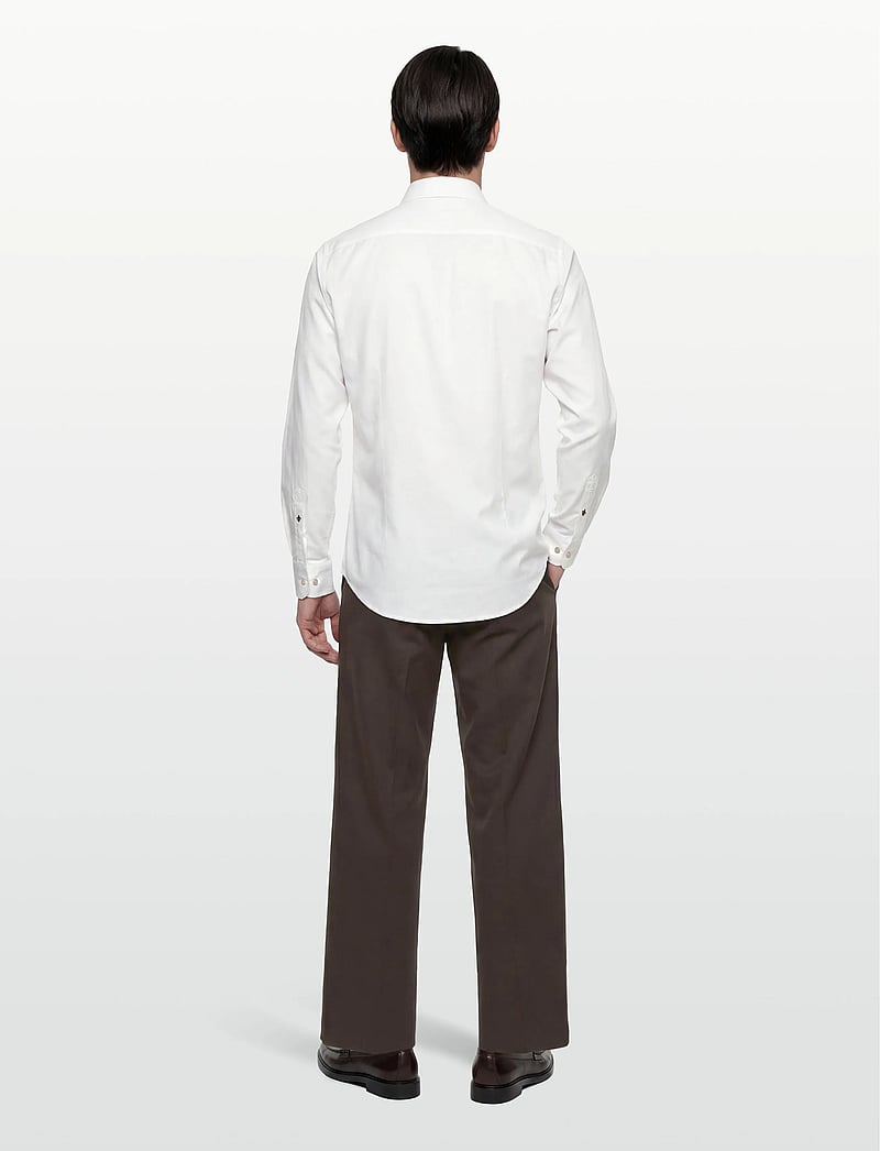 Morris - Morris Twill Shirt - formele overhemden - white - 4