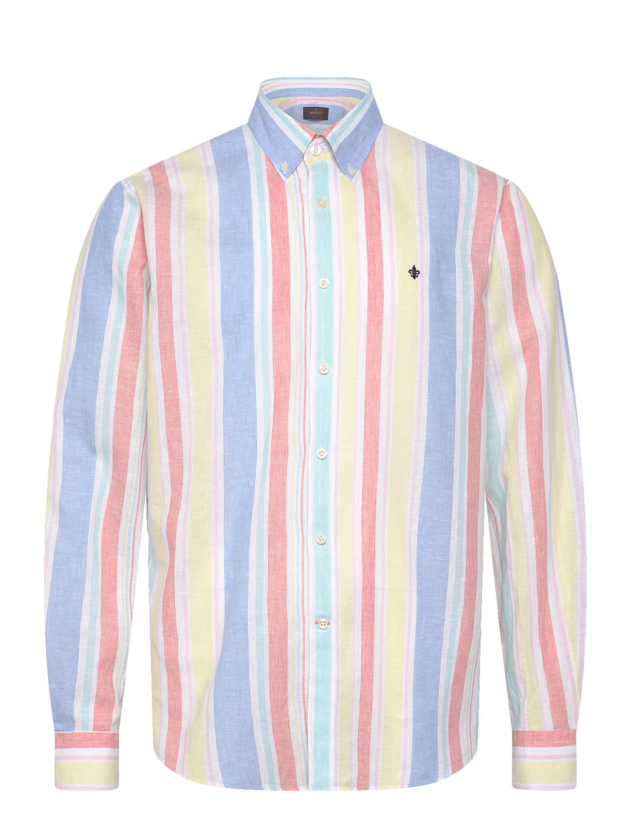 Morris | Happy Linen Stripe Shirt-Classic Fit | L