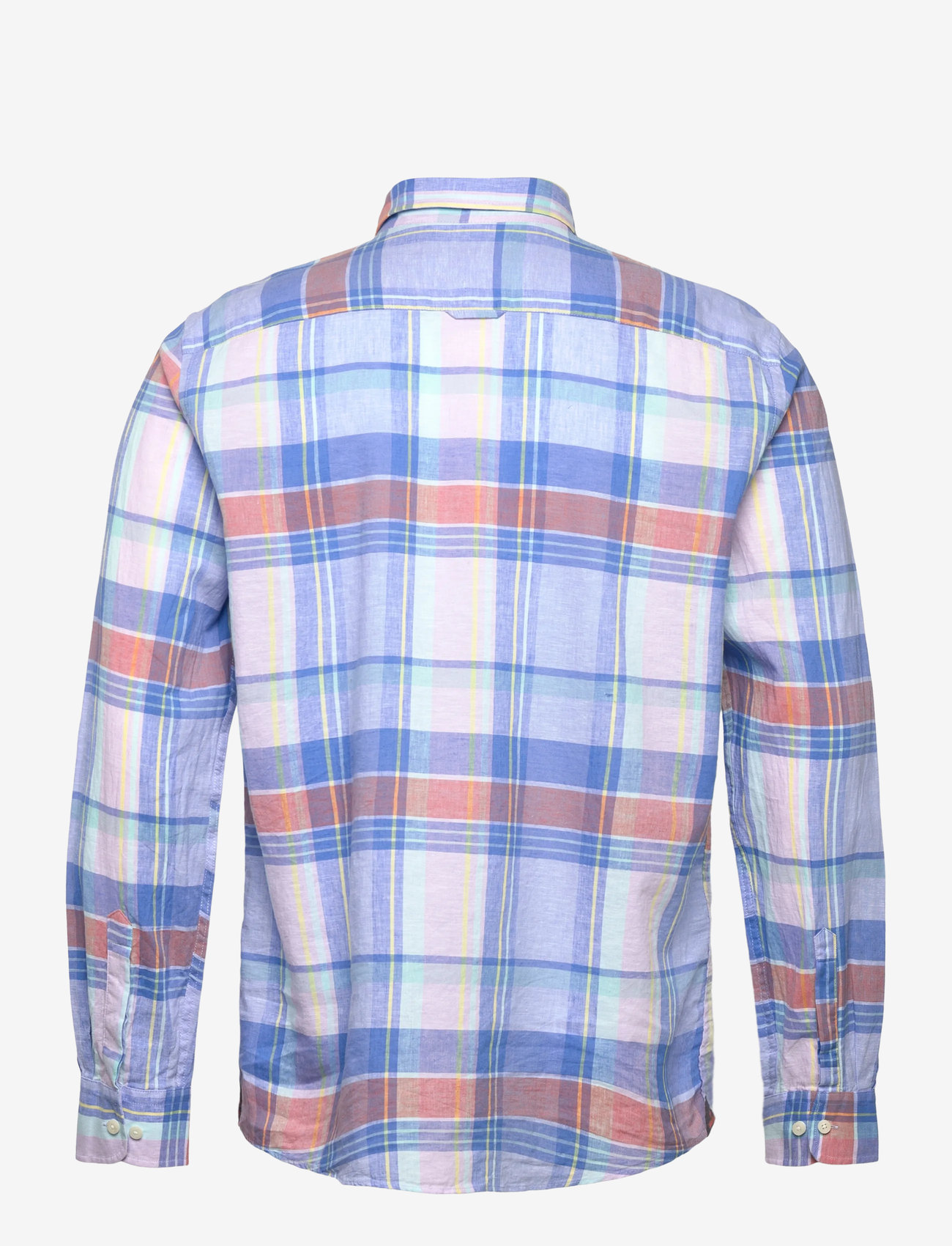 Morris - Happy Linen Check Shirt-Classic Fit - karierte hemden - light blue - 1