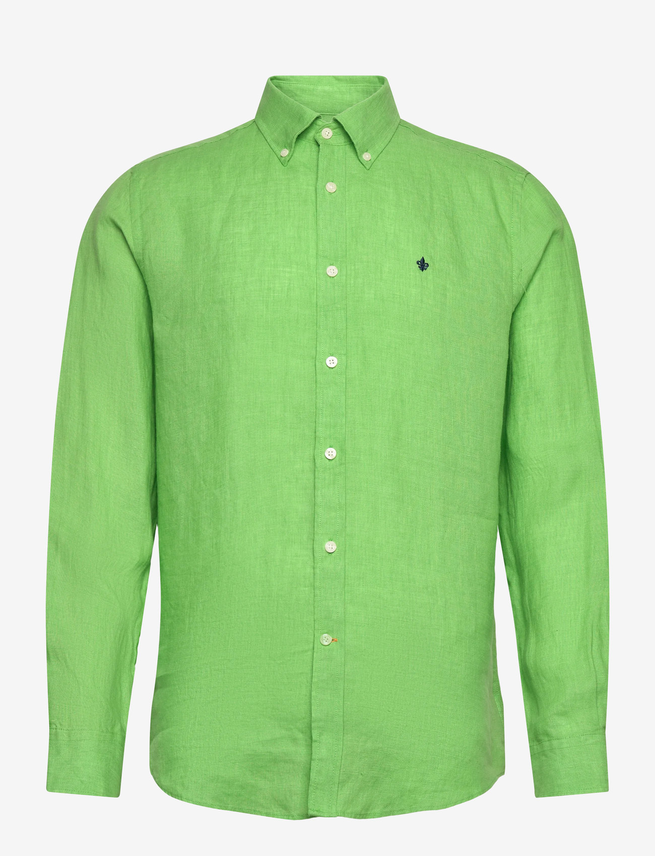 Morris - Douglas Linen Shirt-Classic Fit - basic skjorter - green - 0