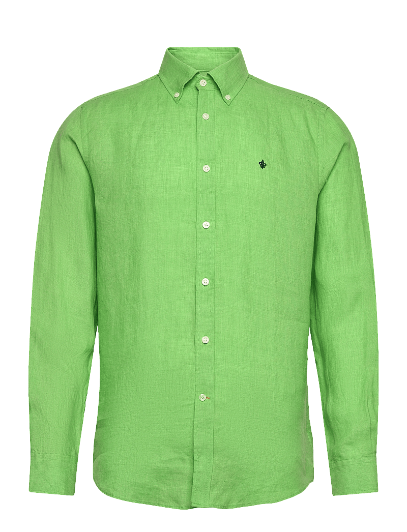 Morris - Douglas Linen Shirt-Classic Fit - basic skjorter - green - 0