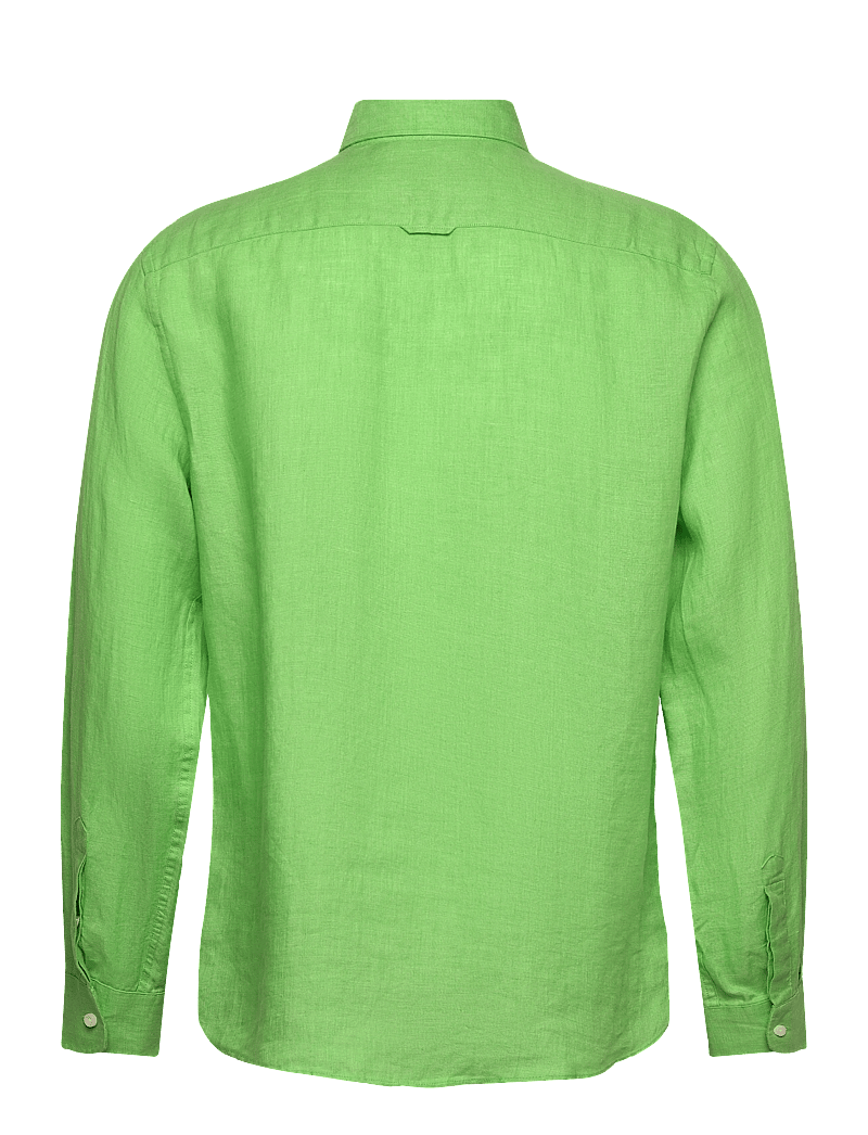 Morris - Douglas Linen Shirt-Classic Fit - basic skjorter - green - 1