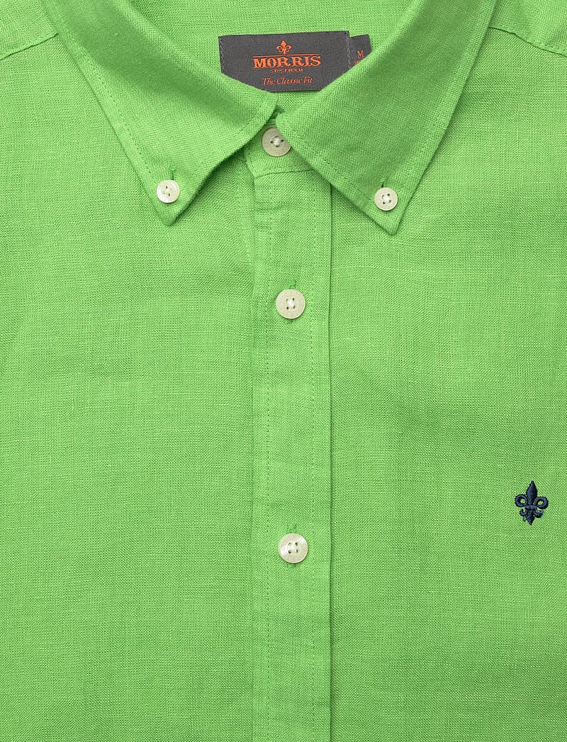 Morris - Douglas Linen Shirt-Classic Fit - basic skjorter - green - 2