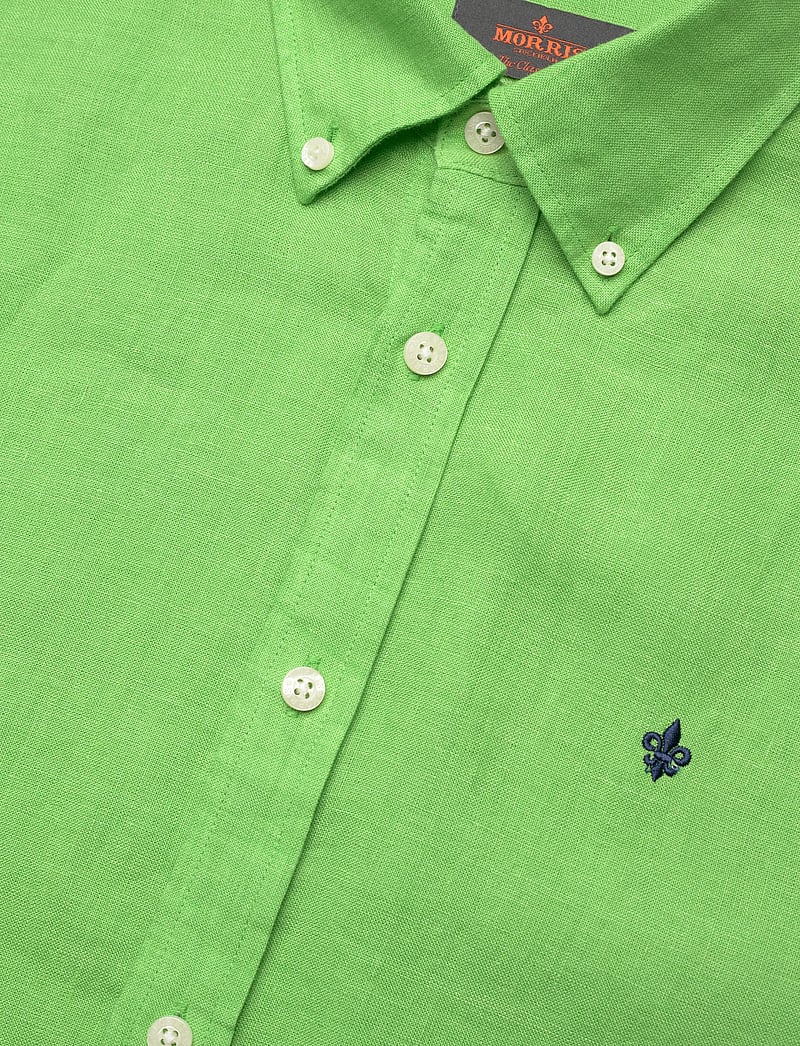 Morris - Douglas Linen Shirt-Classic Fit - basic skjorter - green - 3