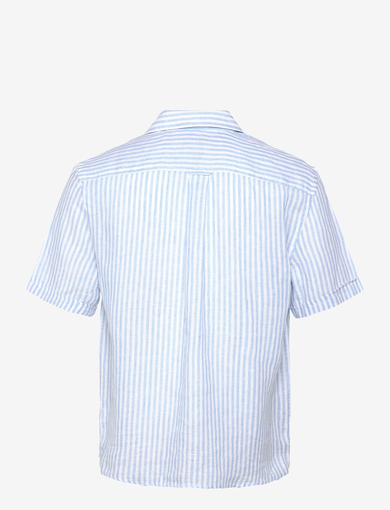 Morris - Resort Linen SS Shirt-Relaxed Fit - lina krekli - blue - 1