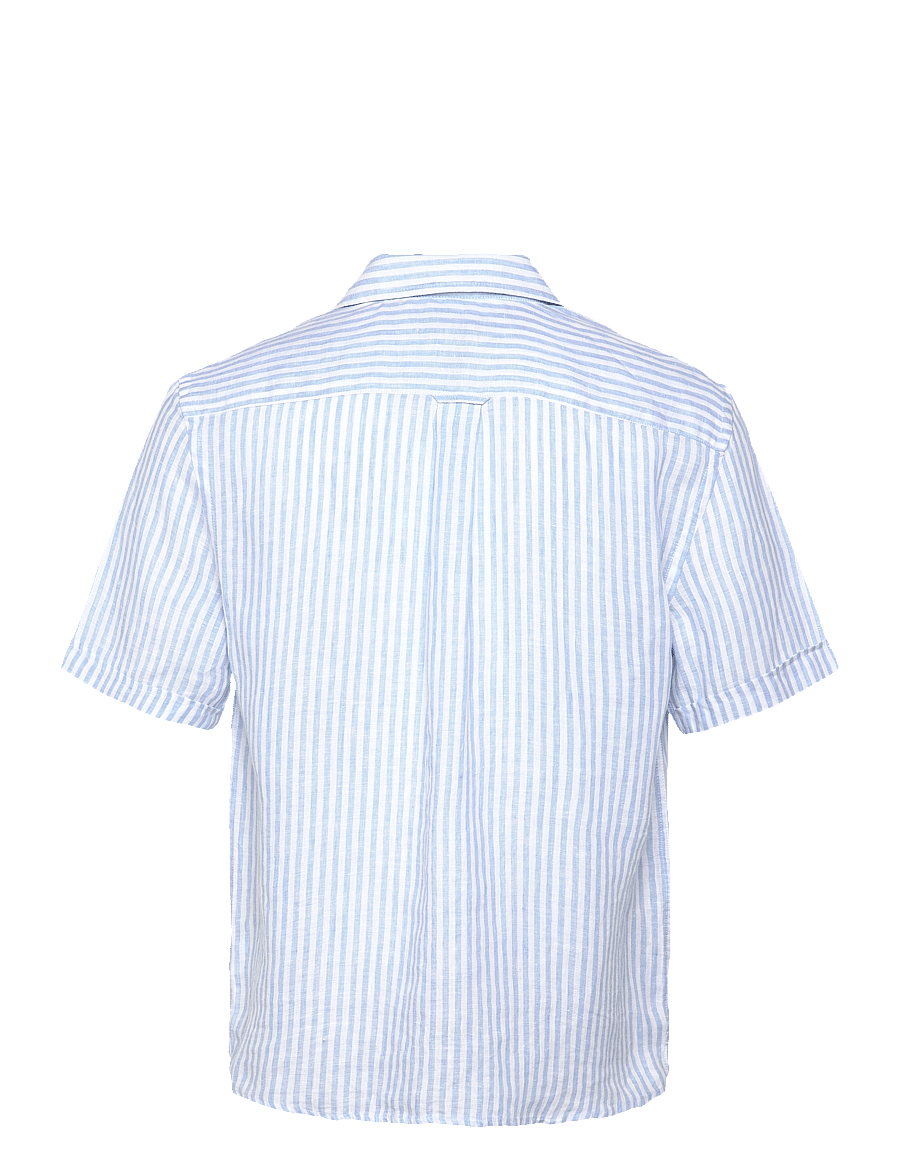 Morris - Resort Linen SS Shirt-Relaxed Fit - blue - 1