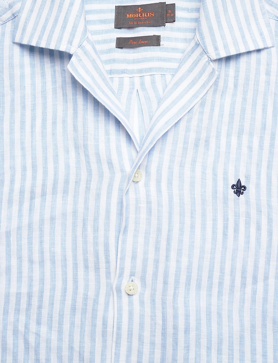 Morris - Resort Linen SS Shirt-Relaxed Fit - blue - 2