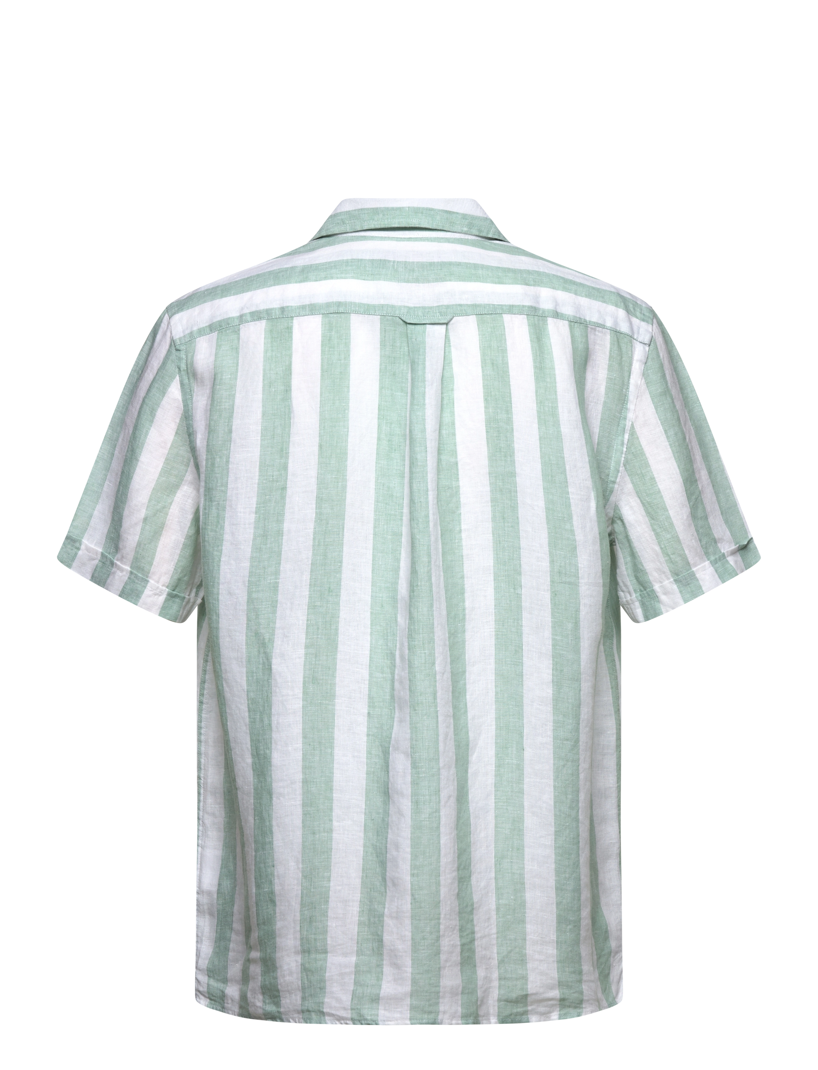 Morris - Resort Linen SS Shirt-Relaxed Fit - green - 1