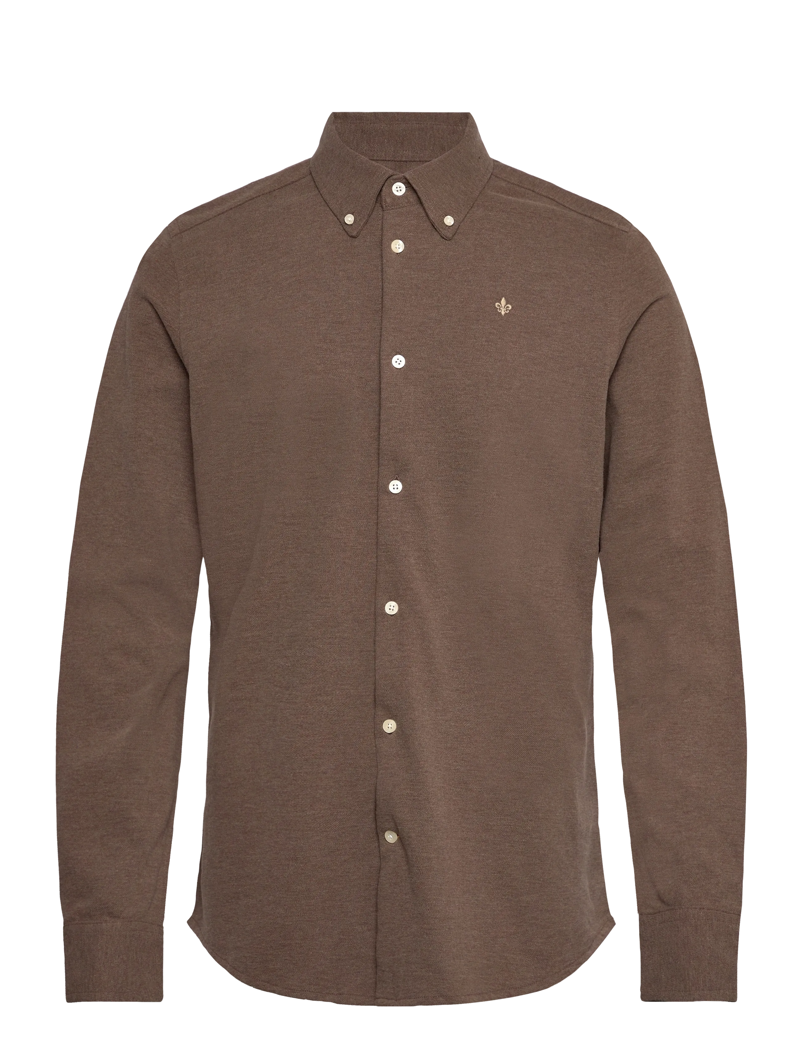 Morris Camden Piqué Shirt - Kleidung - BROWN / brown
