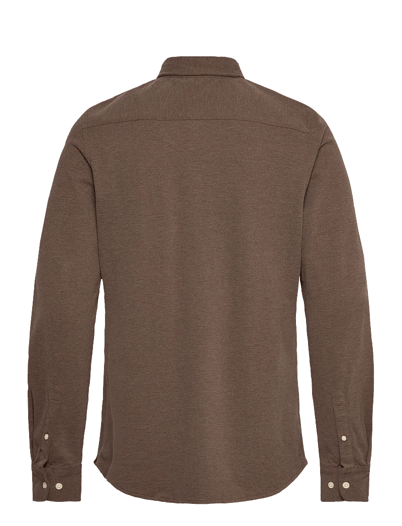 Morris - Camden Piqué Shirt - tavalised t-särgid - brown - 2