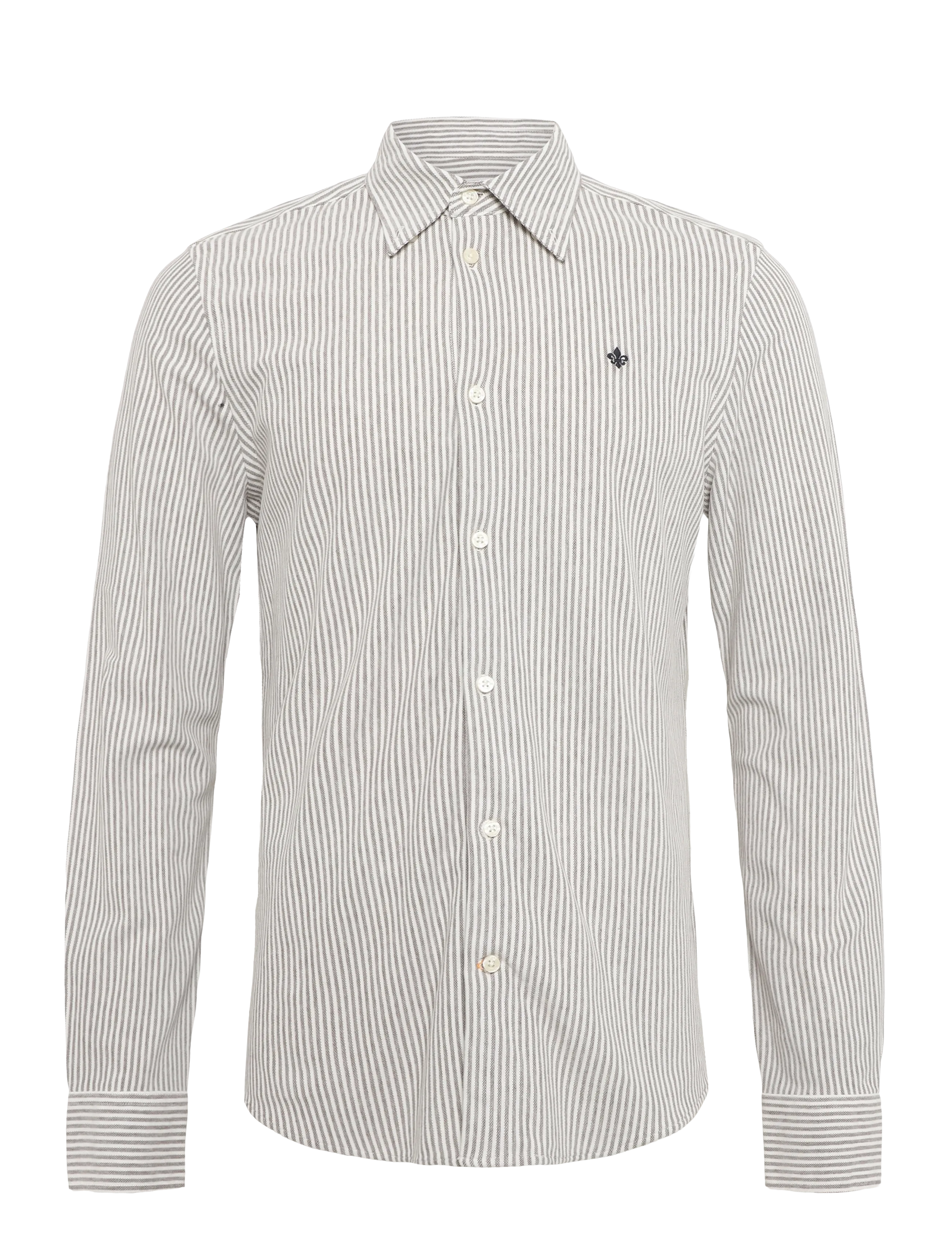 Morris - Camden Piqué Shirt - formelle skjorter - dark brown - 1