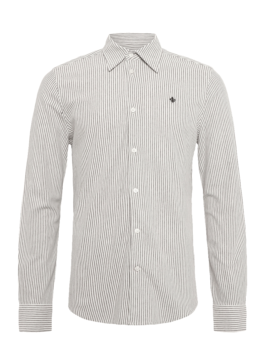 Morris - Camden Piqué Shirt - formelle skjorter - dark brown - 1