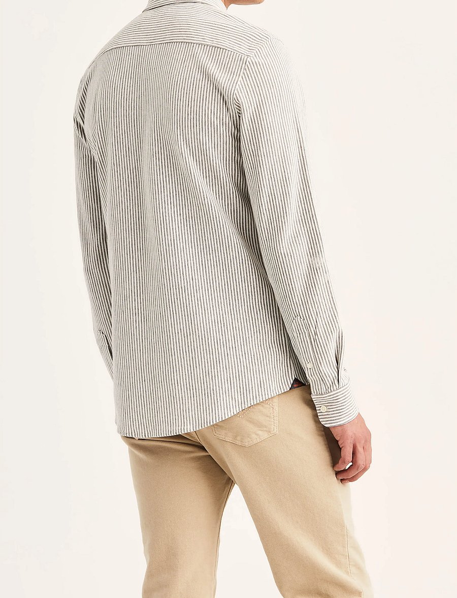 Morris - Camden Piqué Shirt - formelle skjorter - dark brown - 4