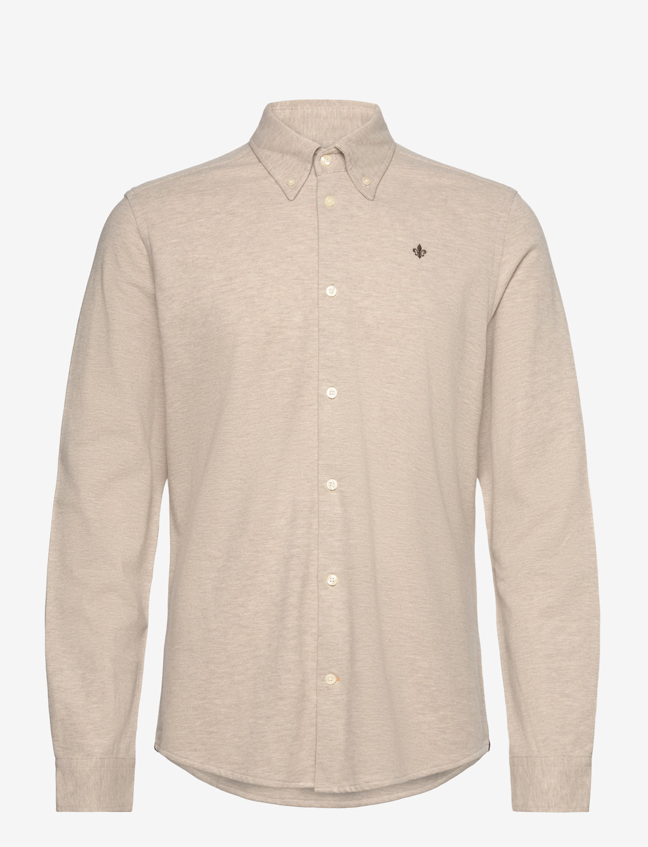 Morris - Camden Piqué Shirt - pidulikud särgid - khaki - 1