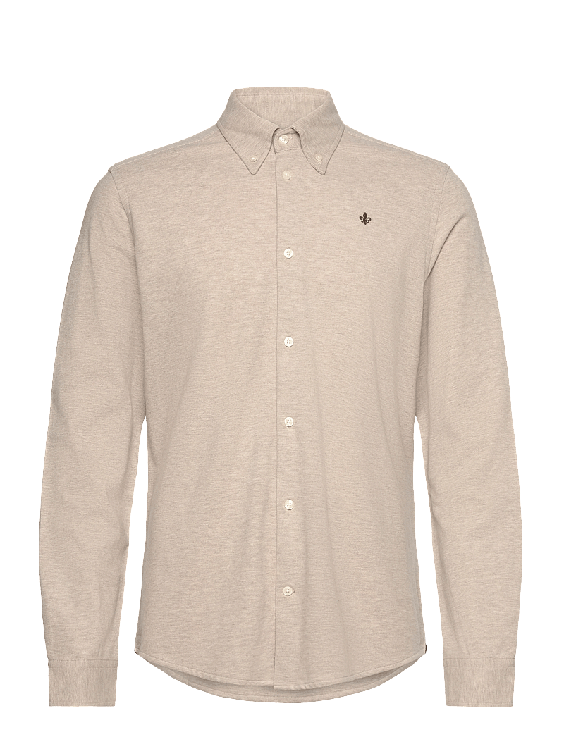 Morris - Camden Piqué Shirt - pidulikud särgid - khaki - 1