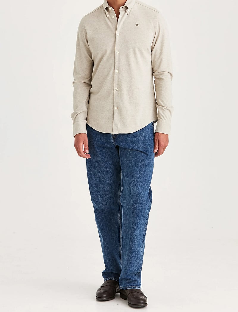 Morris - Camden Piqué Shirt - pidulikud särgid - khaki - 3