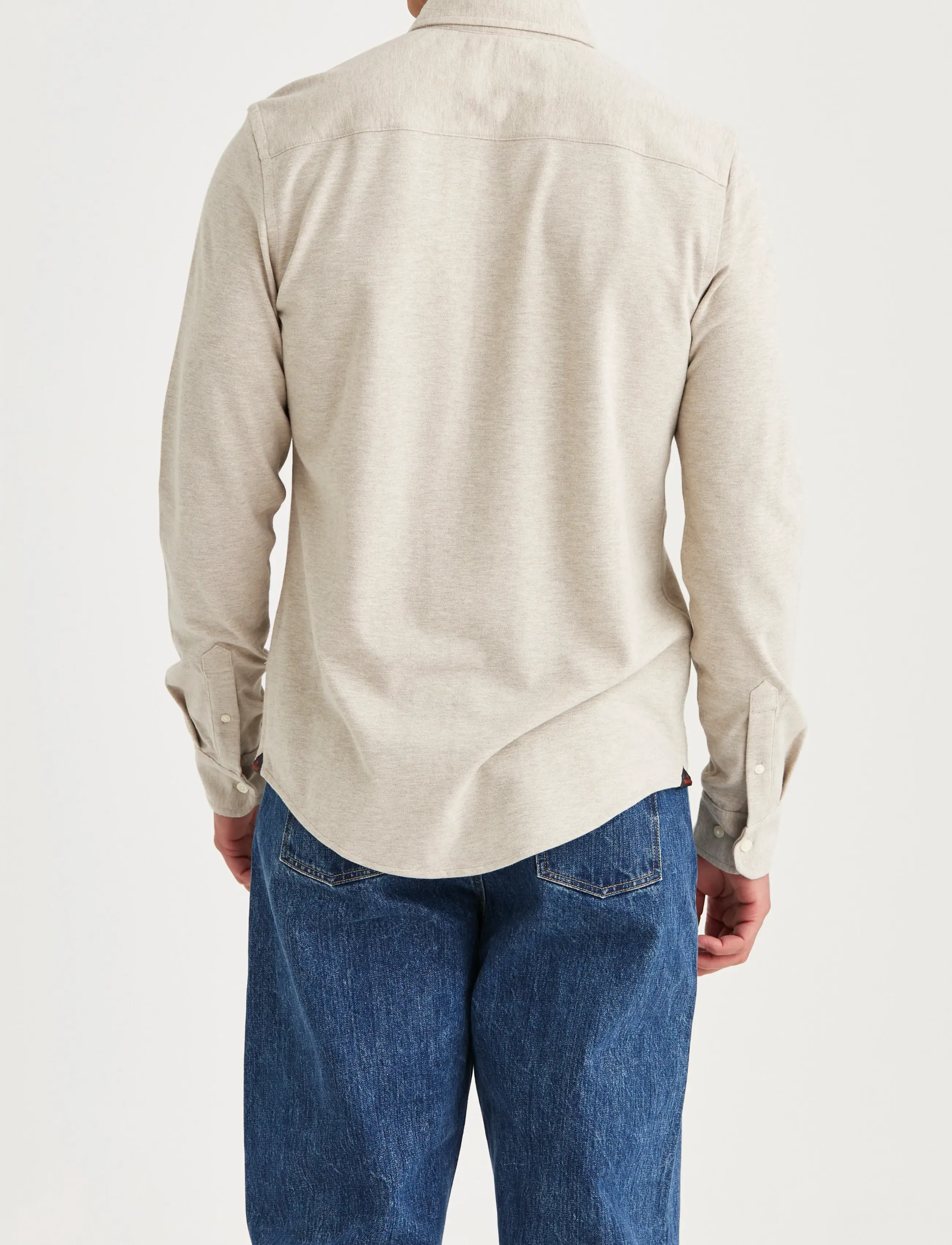 Morris - Camden Piqué Shirt - pidulikud särgid - khaki - 4