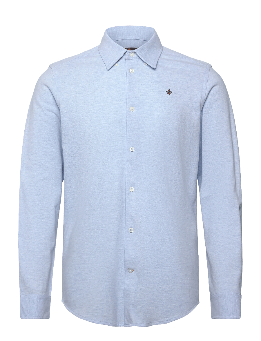 Morris - Camden Piqué Shirt - formelle hemden - light blue - 1