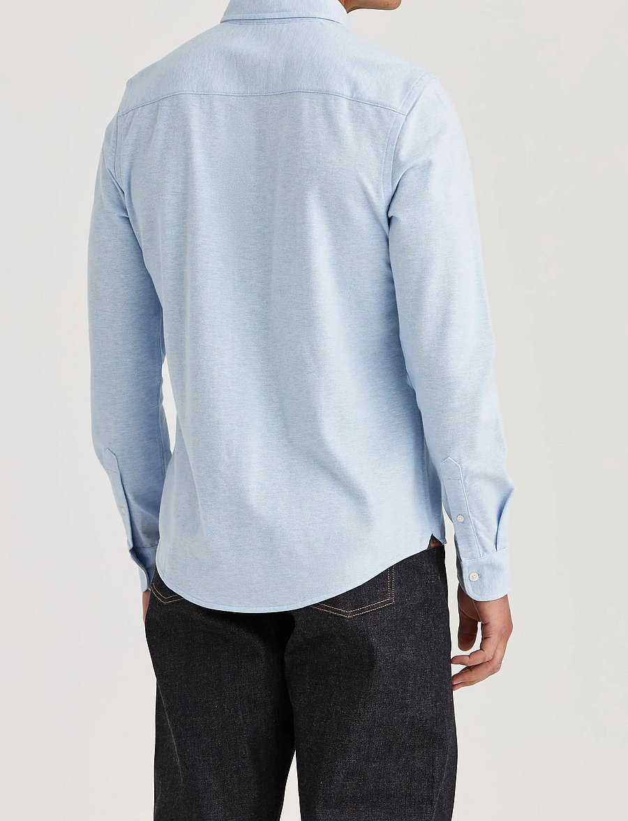 Morris - Camden Piqué Shirt - formelle hemden - light blue - 4