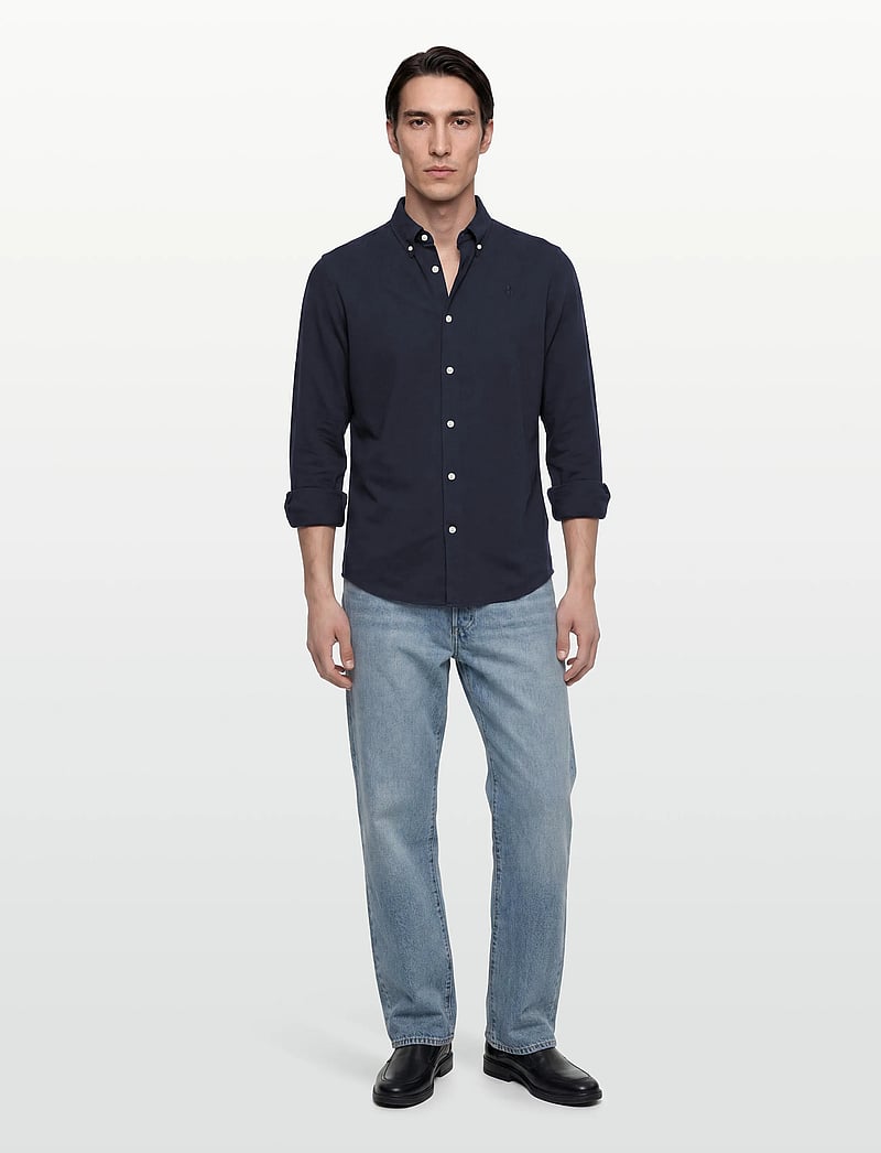 Morris - Camden Piqué Shirt - koszule wizytowe - old blue - 0