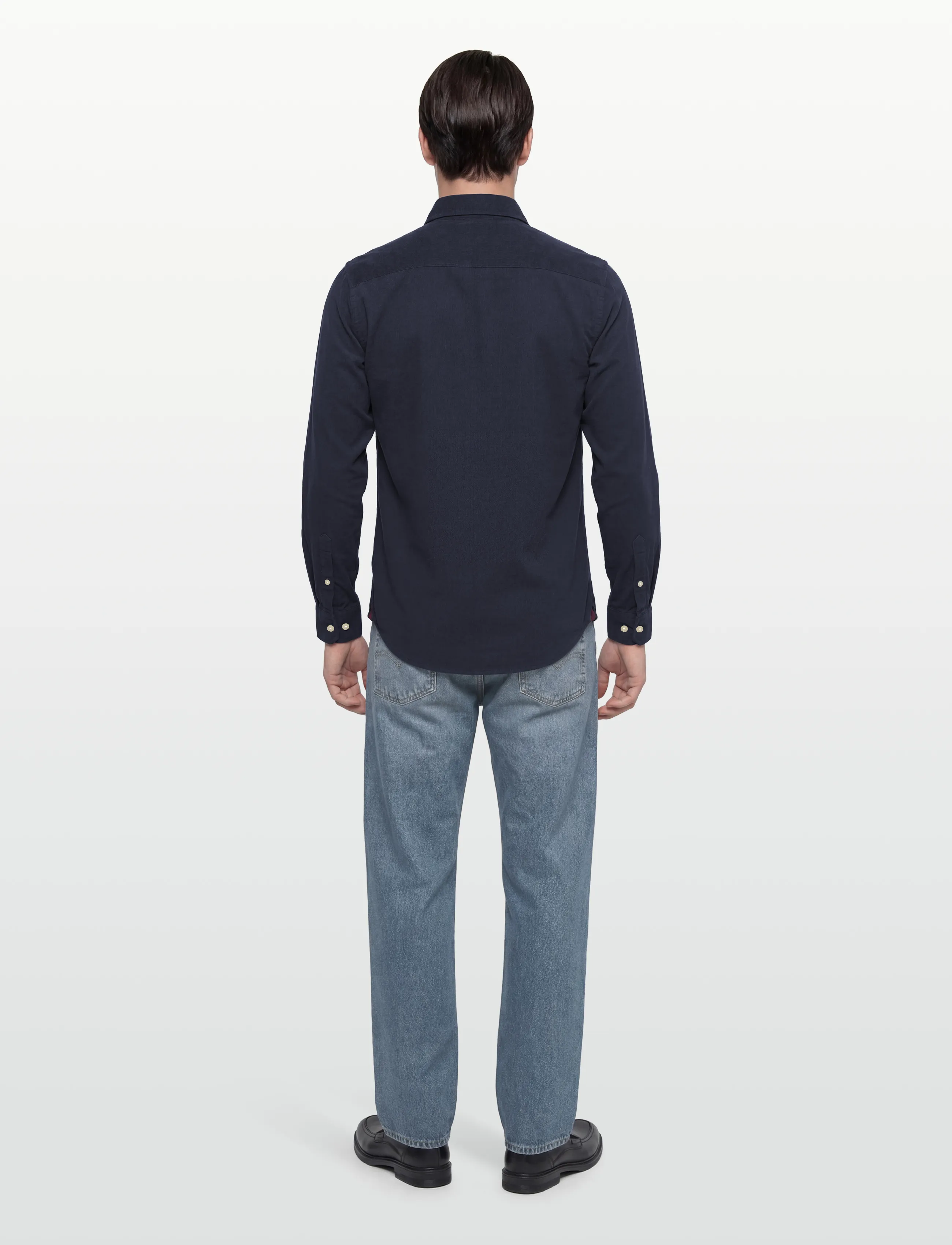 Morris - Camden Piqué Shirt - kostymskjortor - old blue - 4