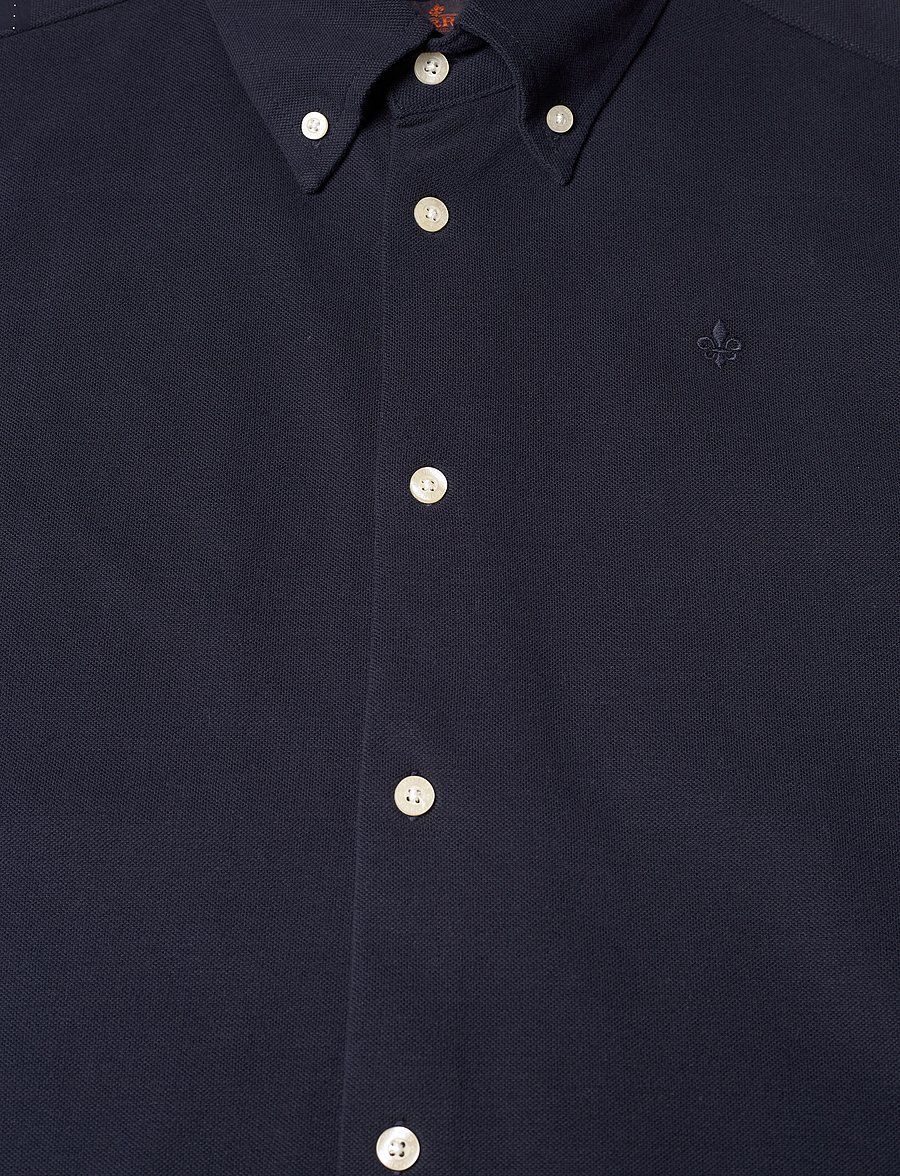 Morris - Camden Piqué Shirt - kostymskjortor - old blue - 5