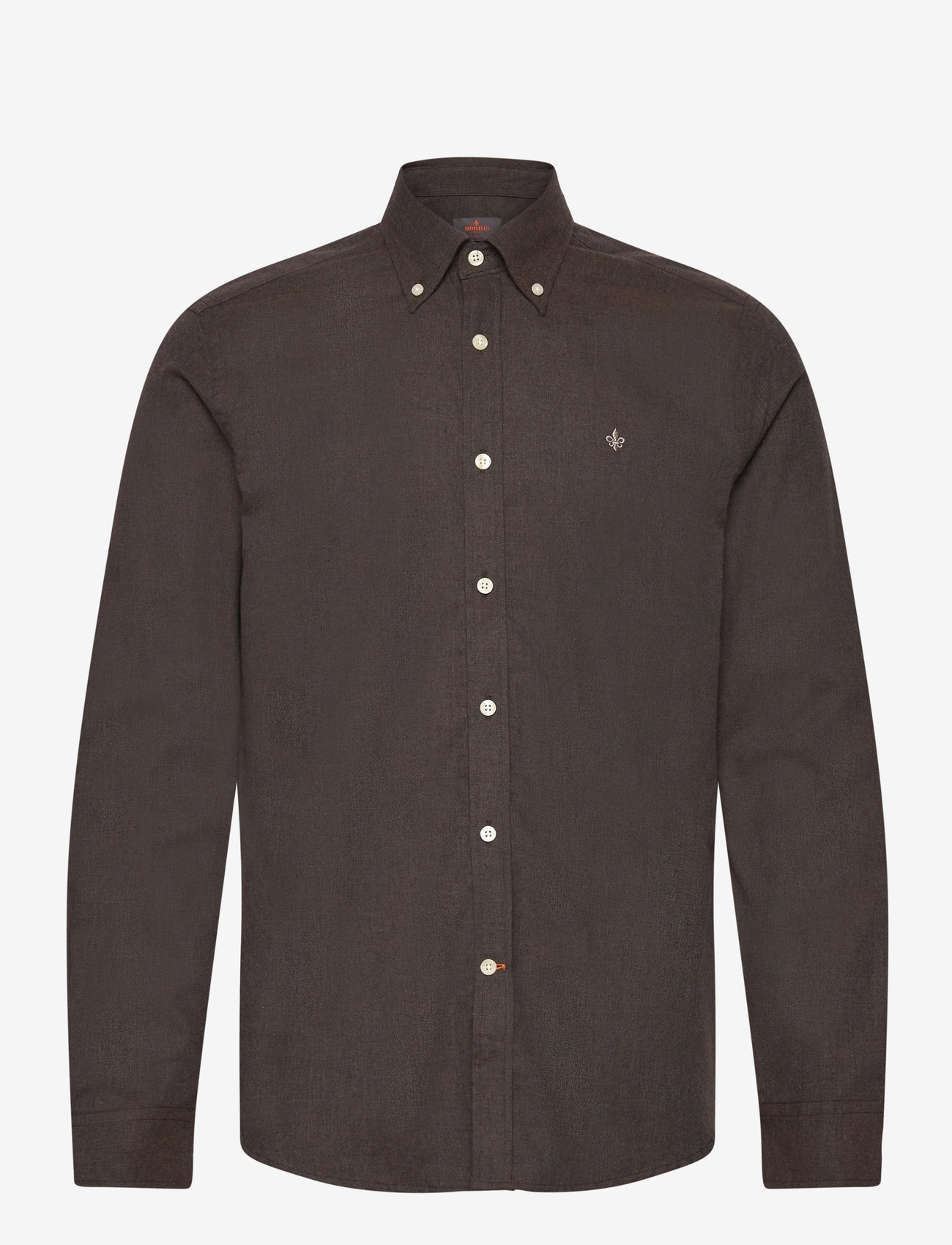 Morris - Watts Flannel Shirt-Slim Fit - basic-hemden - brown - 1