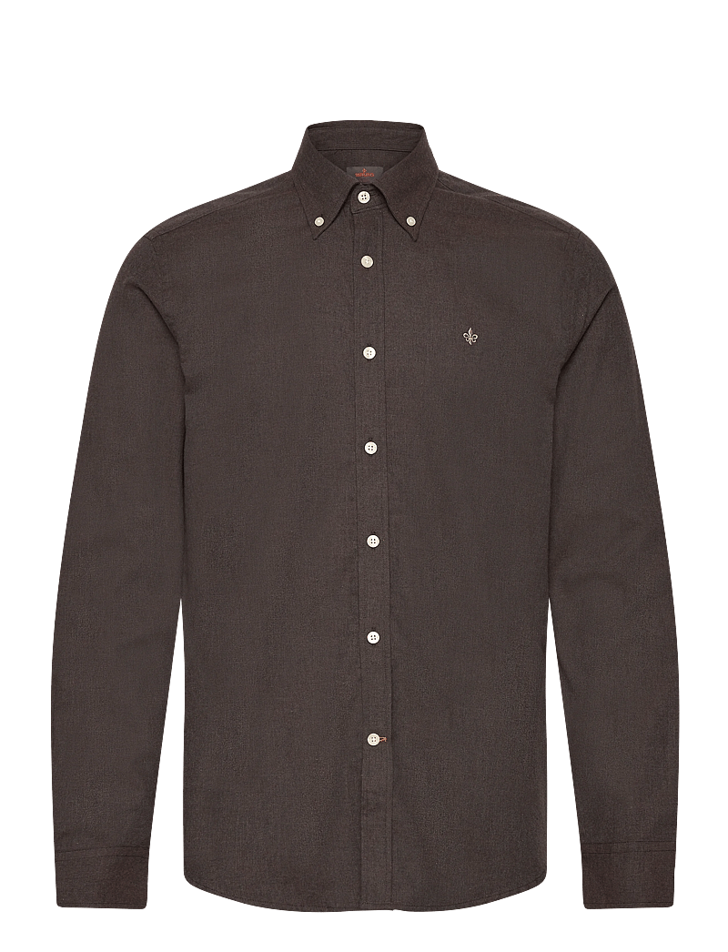 Morris - Watts Flannel Shirt-Slim Fit - basic-hemden - brown - 1