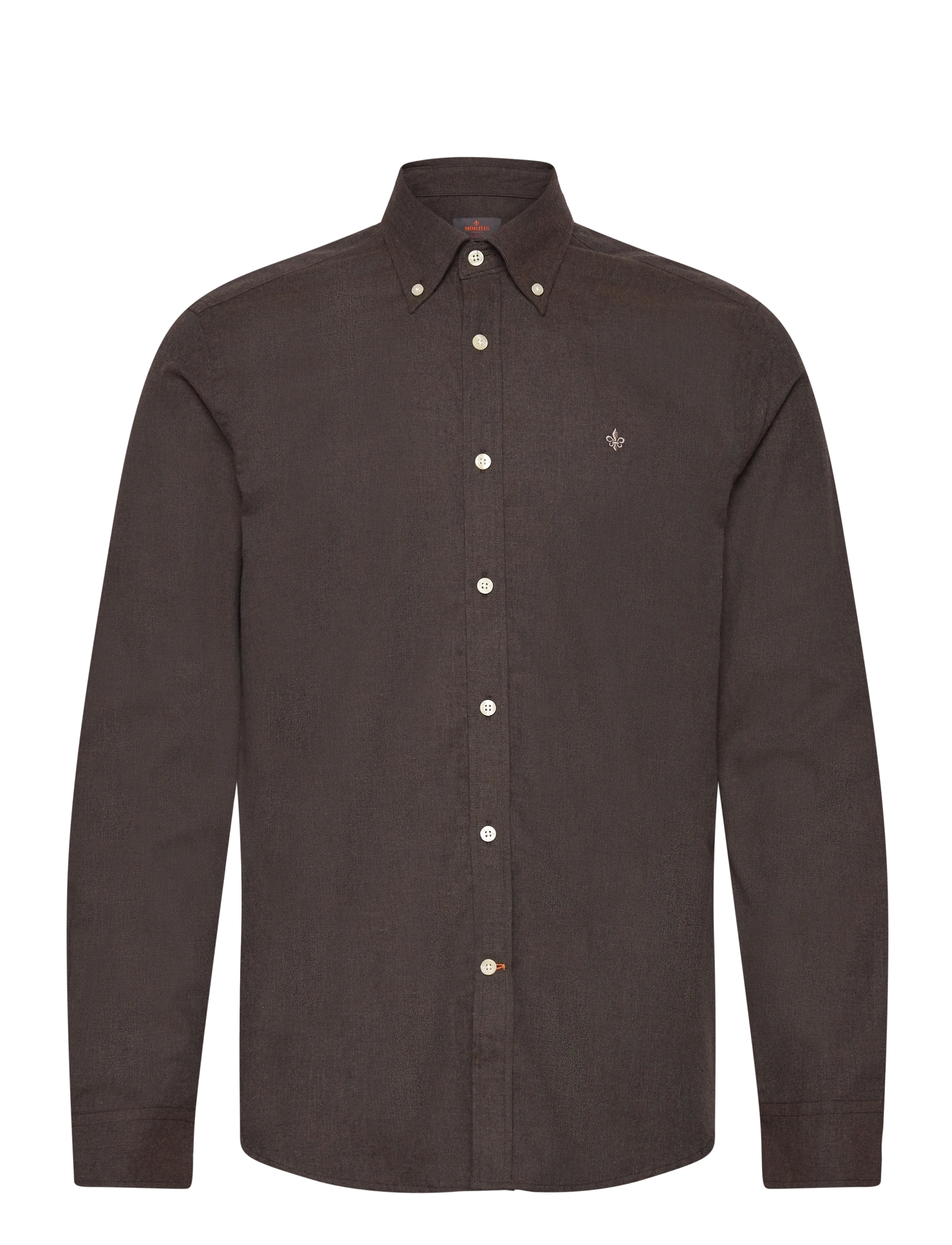 Morris Watts Flannel Shirt-Slim Fit - Skjorter - BROWN / brown