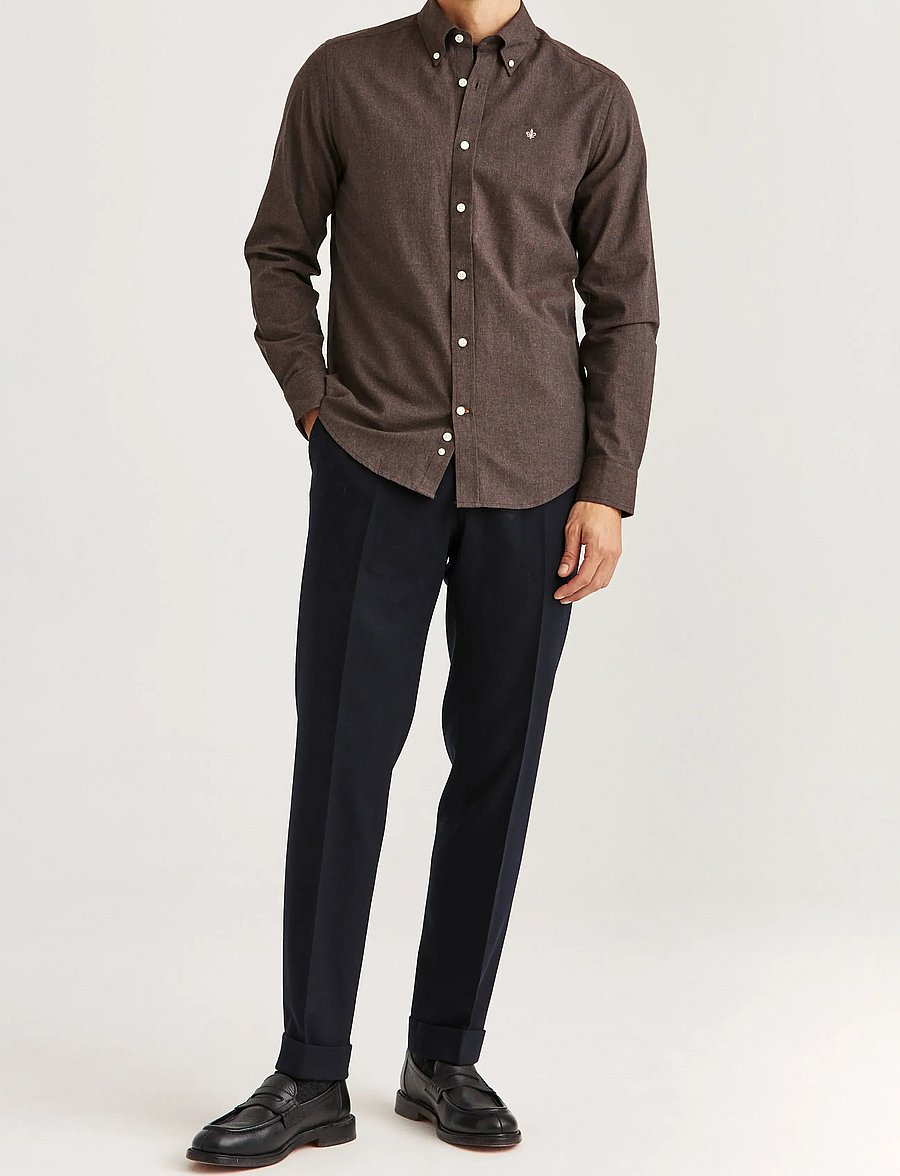 Morris - Watts Flannel Shirt-Slim Fit - brown - 3