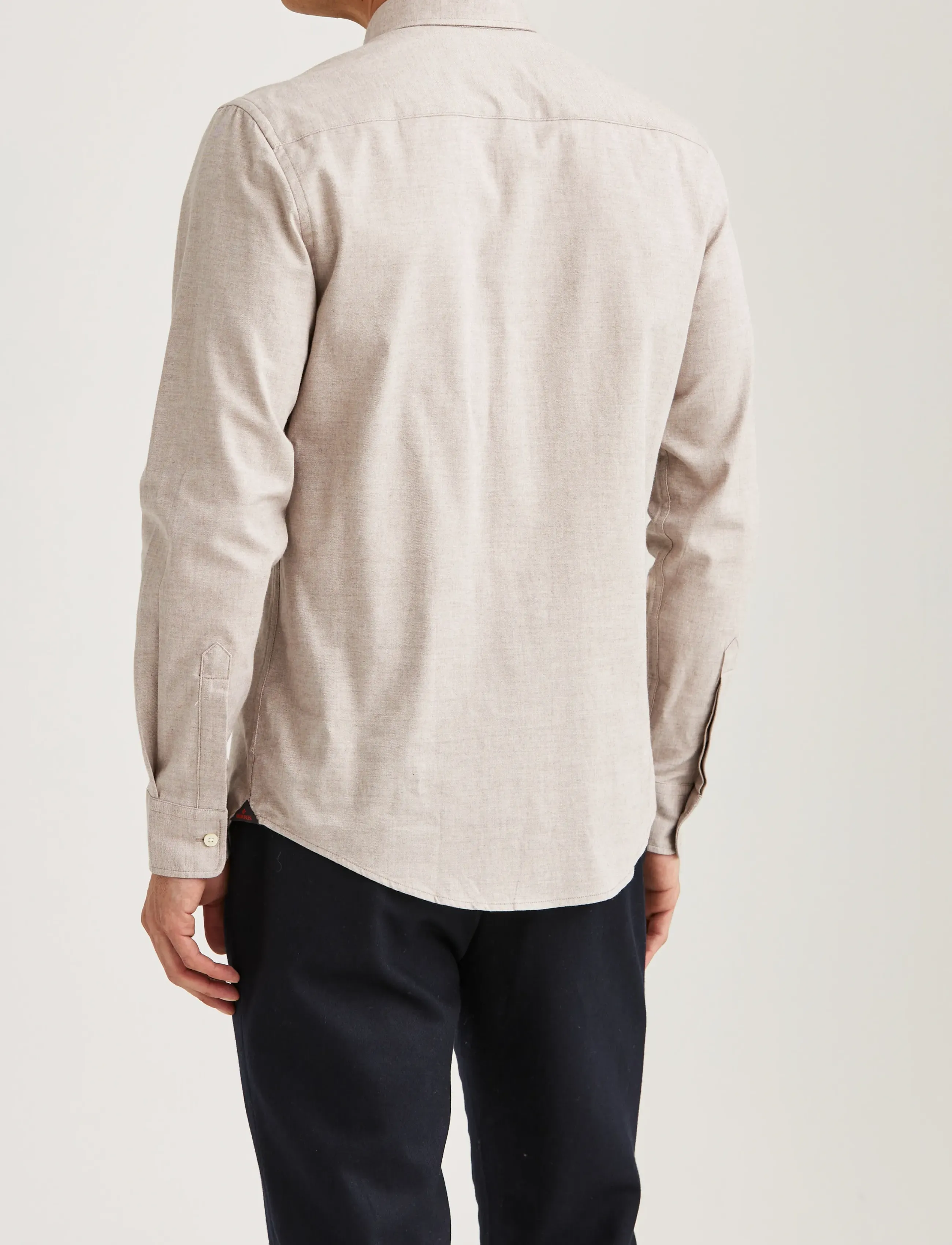 Morris - Watts Flannel Shirt-Slim Fit - khaki - 4
