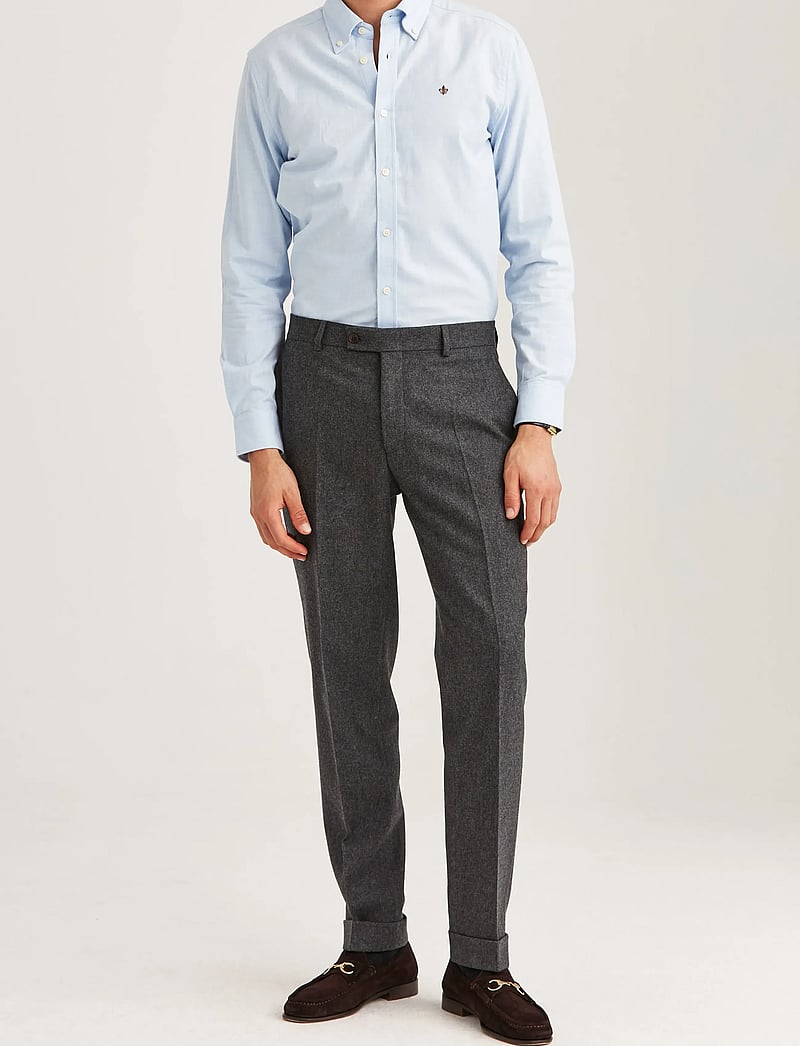 Morris - Watts Flannel Shirt-Slim Fit - basic skjorter - light blue - 3