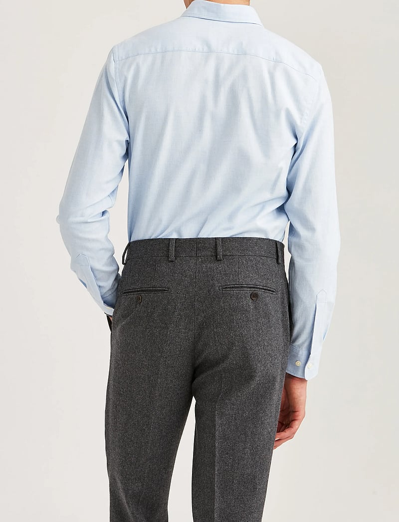 Morris - Watts Flannel Shirt-Slim Fit - basic skjorter - light blue - 4